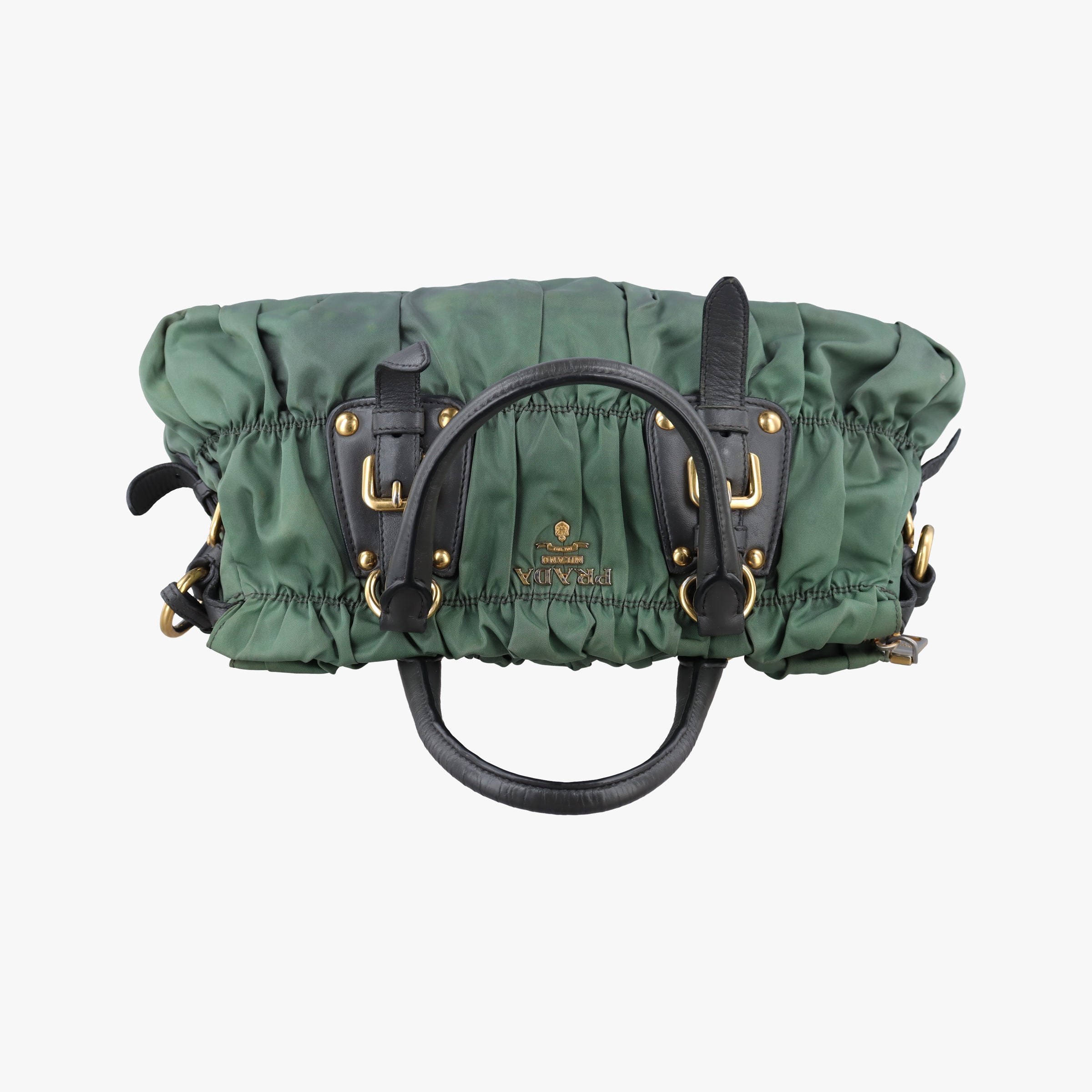 Gaufre Green nylon×Leather BN2805 34  31ギャザー グリーン ナイロン×レザー BN2805 34  31
