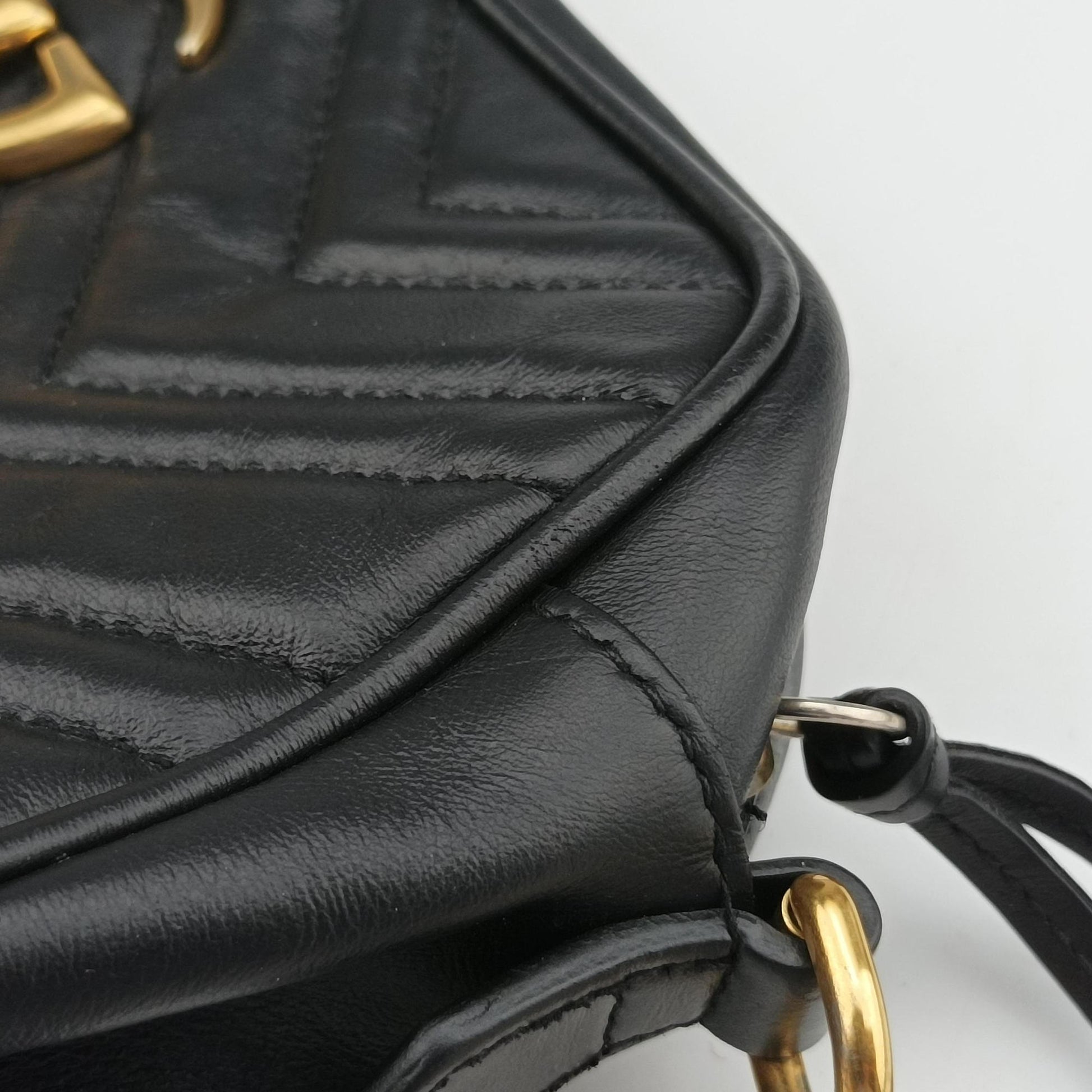 GG Marmont Black Leather 447632 A026238899GGマーモント ブラック レザー 447632 A026238899