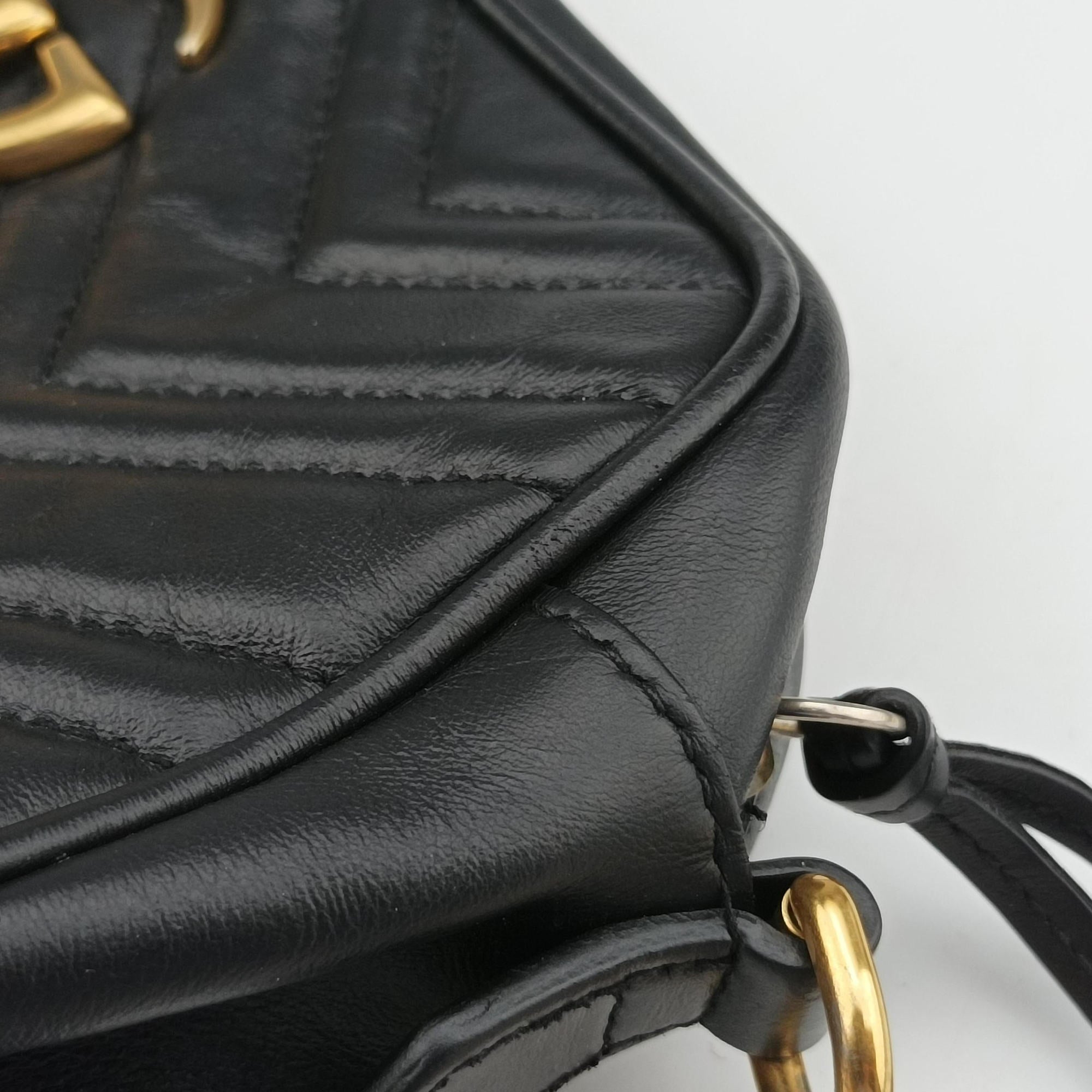 GG Marmont Black Leather 447632 A026238899GGマーモント ブラック レザー 447632 A026238899
