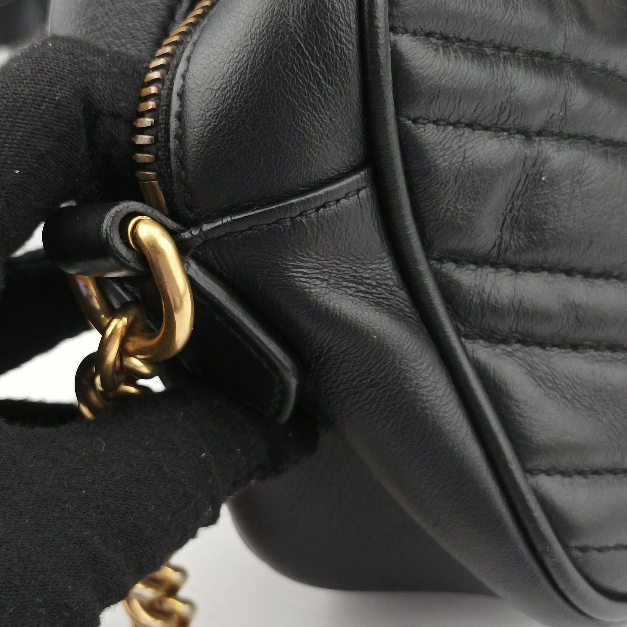 GG Marmont Black Leather 447632 A026238899GGマーモント ブラック レザー 447632 A026238899