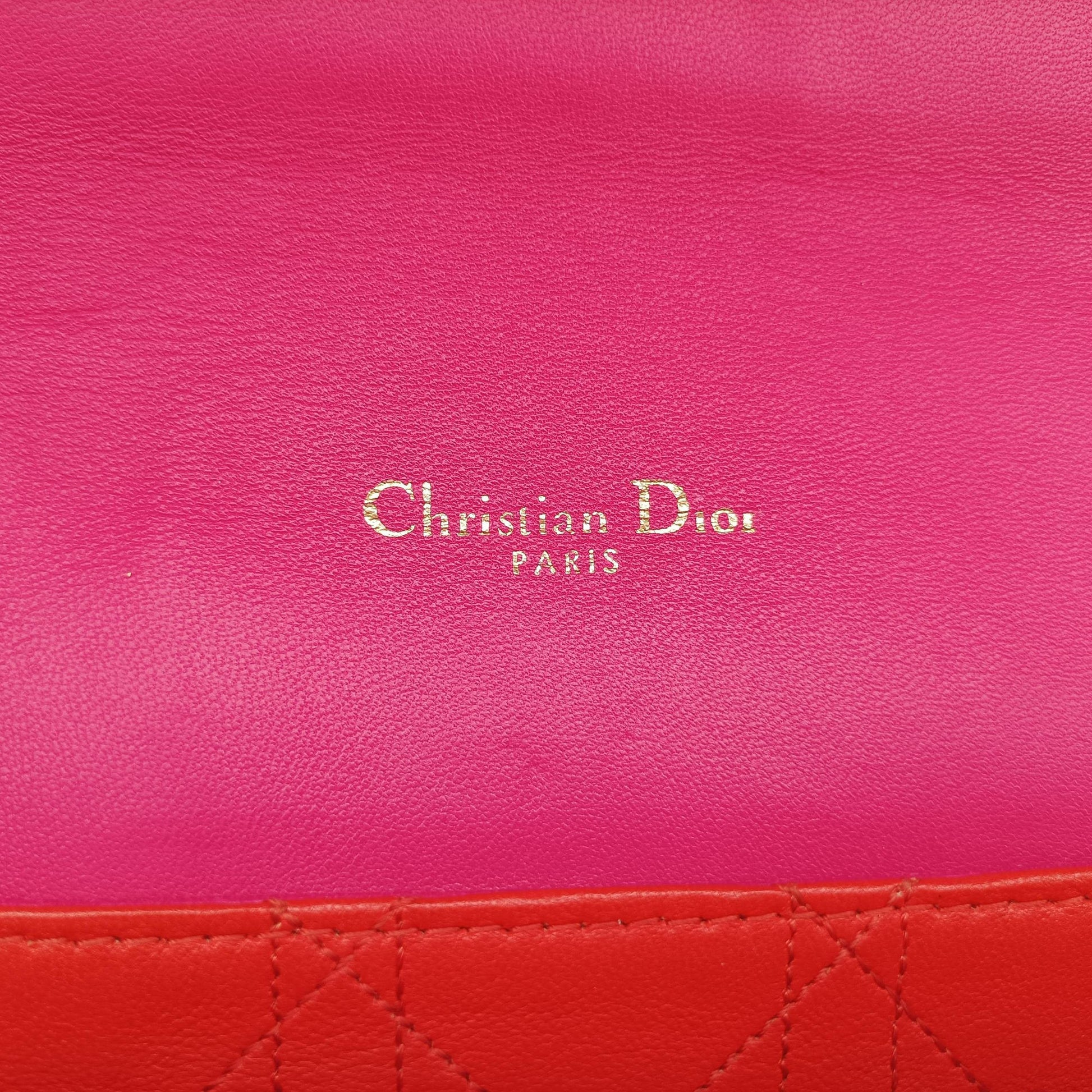 Miss Dior CANNAGE New Lock Pink lambskin 18-MA-0153ミス ディオール カナージュ ニューロック ピンク ラムスキン 18-MA-0153
