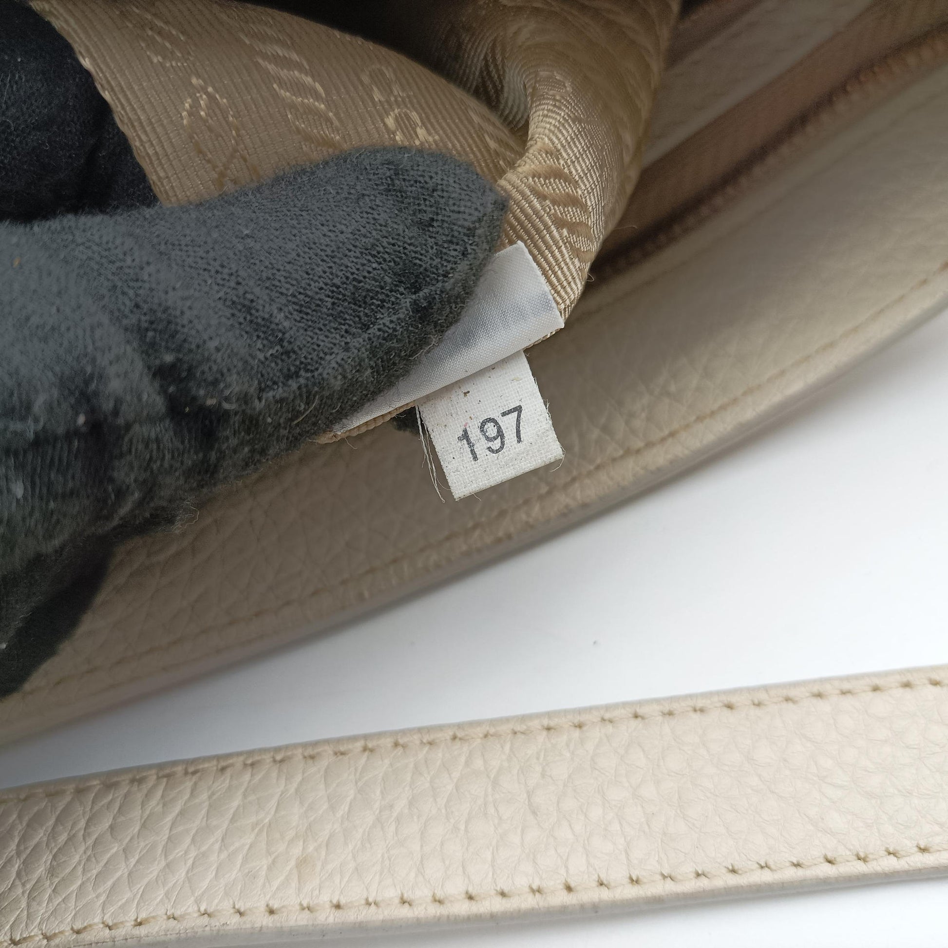 Canapa logo jacquard Navy × white Canvas × leather 197カナパ ロゴジャガード ネイビー × ホワイト キャンバス × レザー BT867A 197