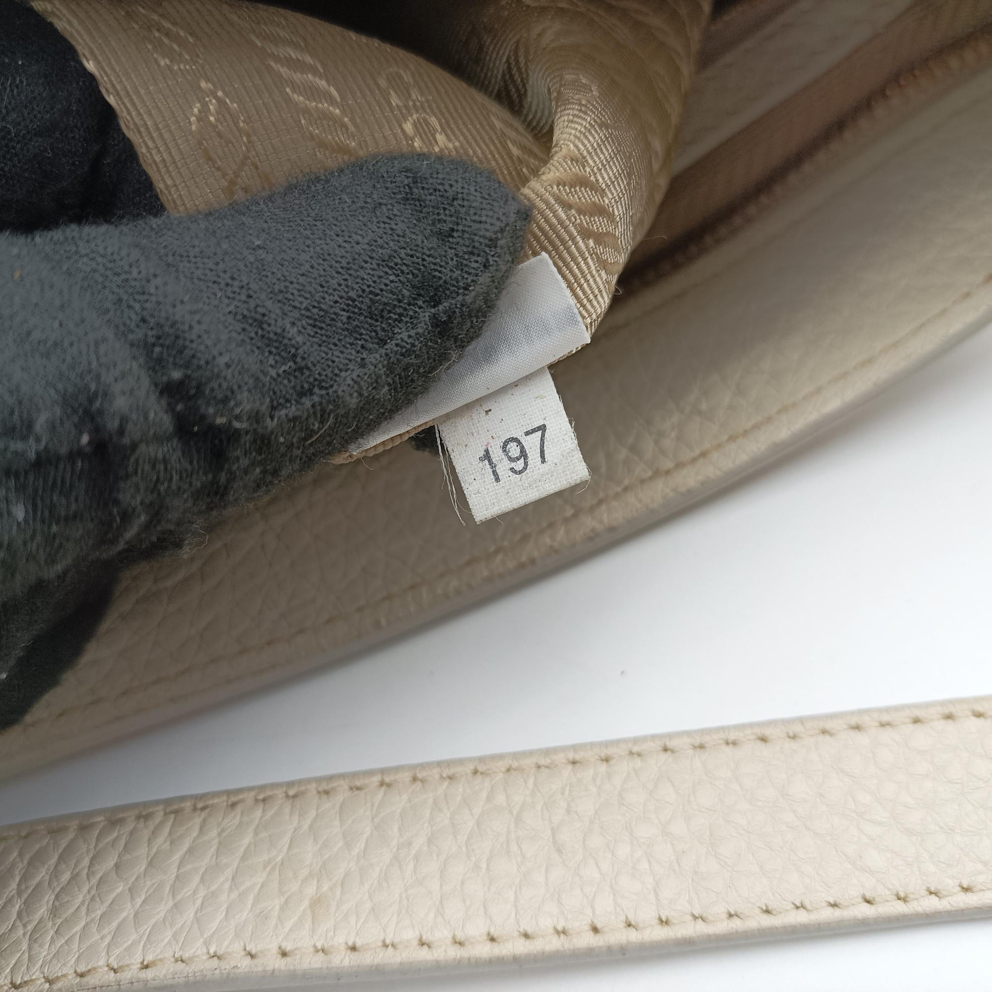 Canapa logo jacquard Navy × white Canvas × leather 197カナパ ロゴジャガード ネイビー × ホワイト キャンバス × レザー BT867A 197