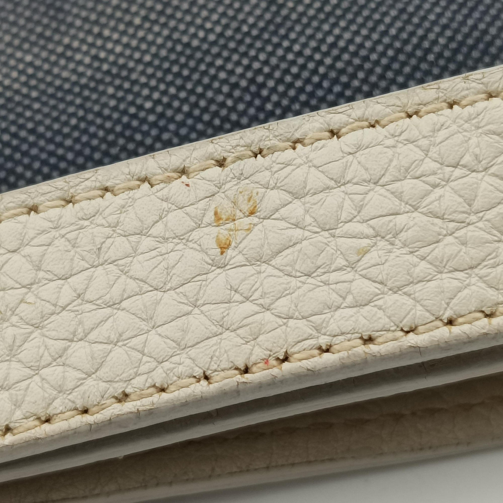 Canapa logo jacquard Navy × white Canvas × leather 197カナパ ロゴジャガード ネイビー × ホワイト キャンバス × レザー BT867A 197