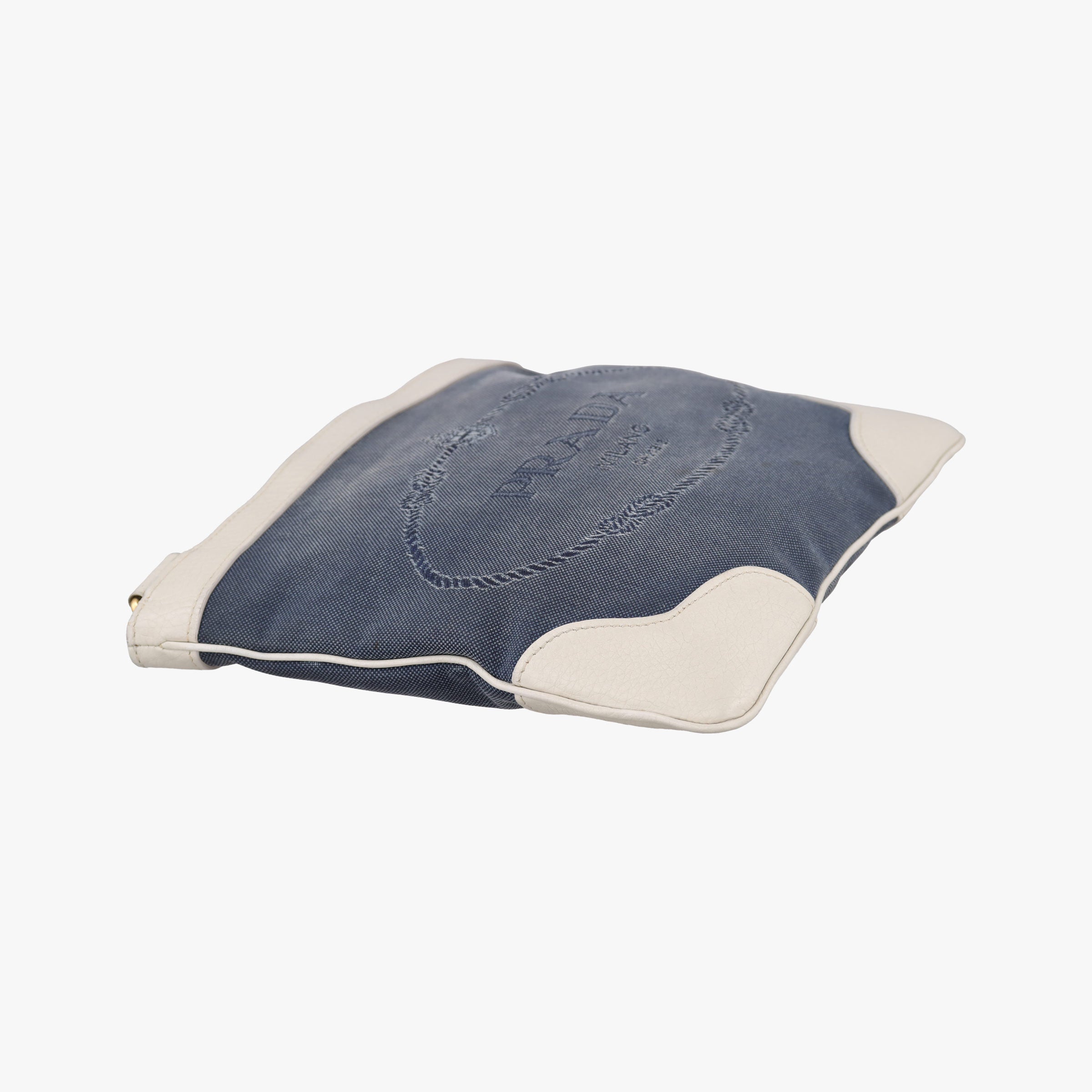 Canapa logo jacquard Navy × white Canvas × leather 197カナパ ロゴジャガード ネイビー × ホワイト キャンバス × レザー BT867A 197