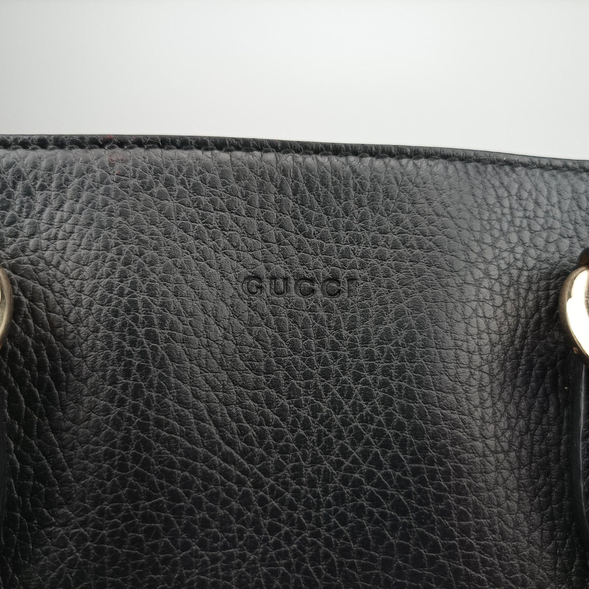 Bamboo Tassel Tote Black Leather 449642 C023647401バンブー タッセル トート ブラック レザー 449642 C023647401