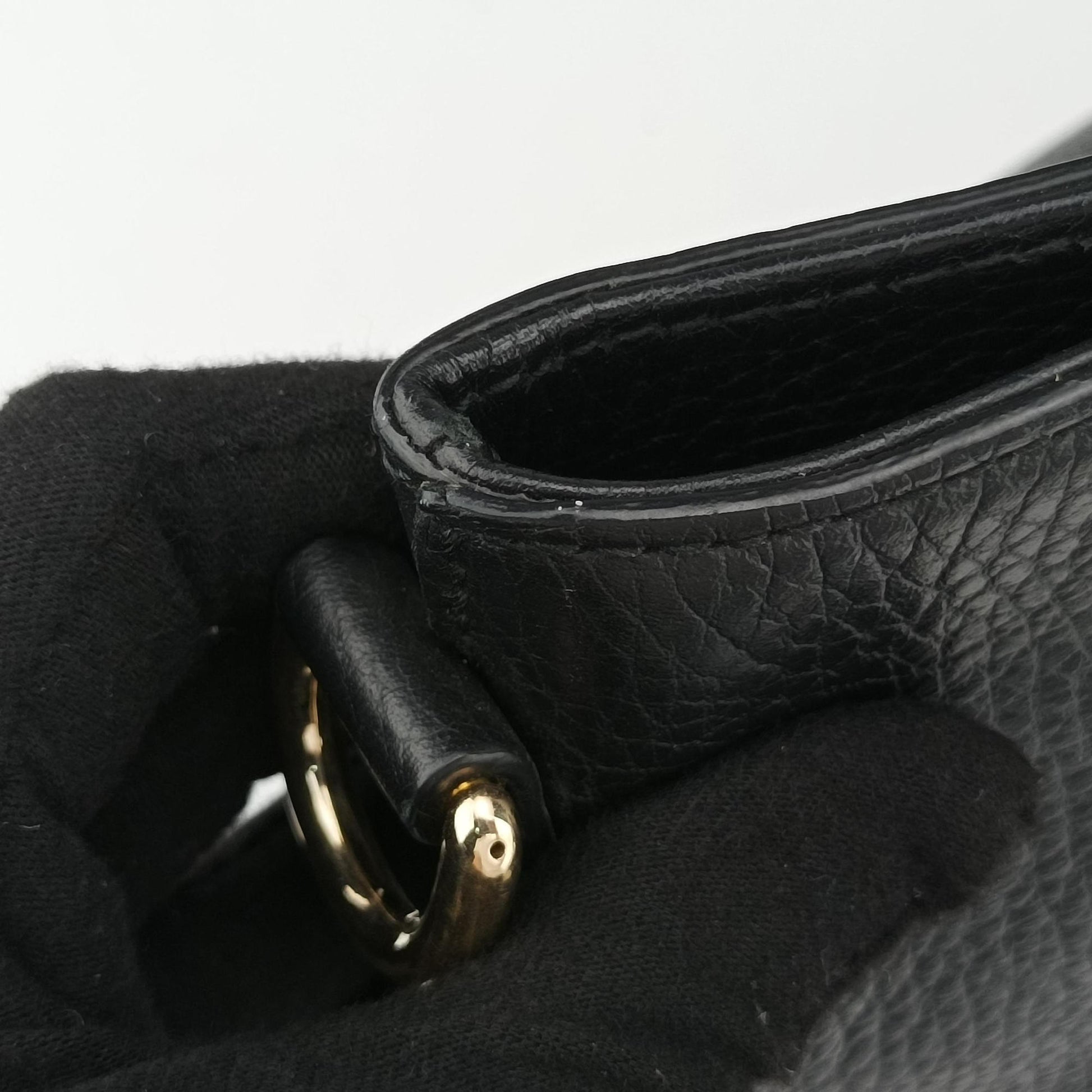 Bamboo Tassel Tote Black Leather 449642 C023647401バンブー タッセル トート ブラック レザー 449642 C023647401