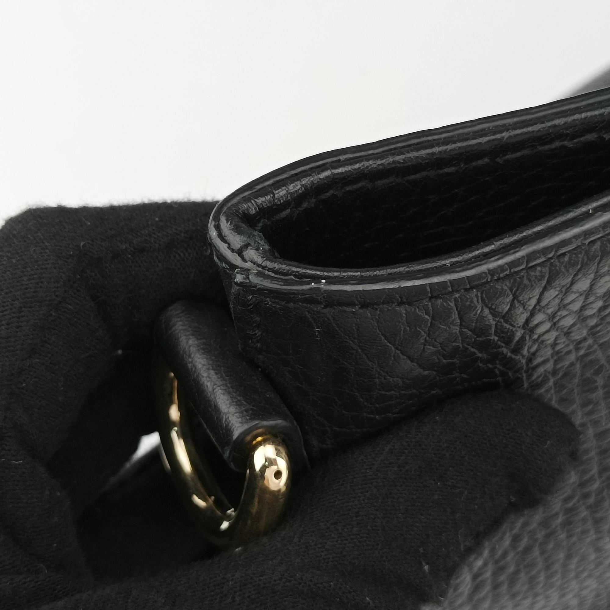 Bamboo Tassel Tote Black Leather 449642 C023647401バンブー タッセル トート ブラック レザー 449642 C023647401
