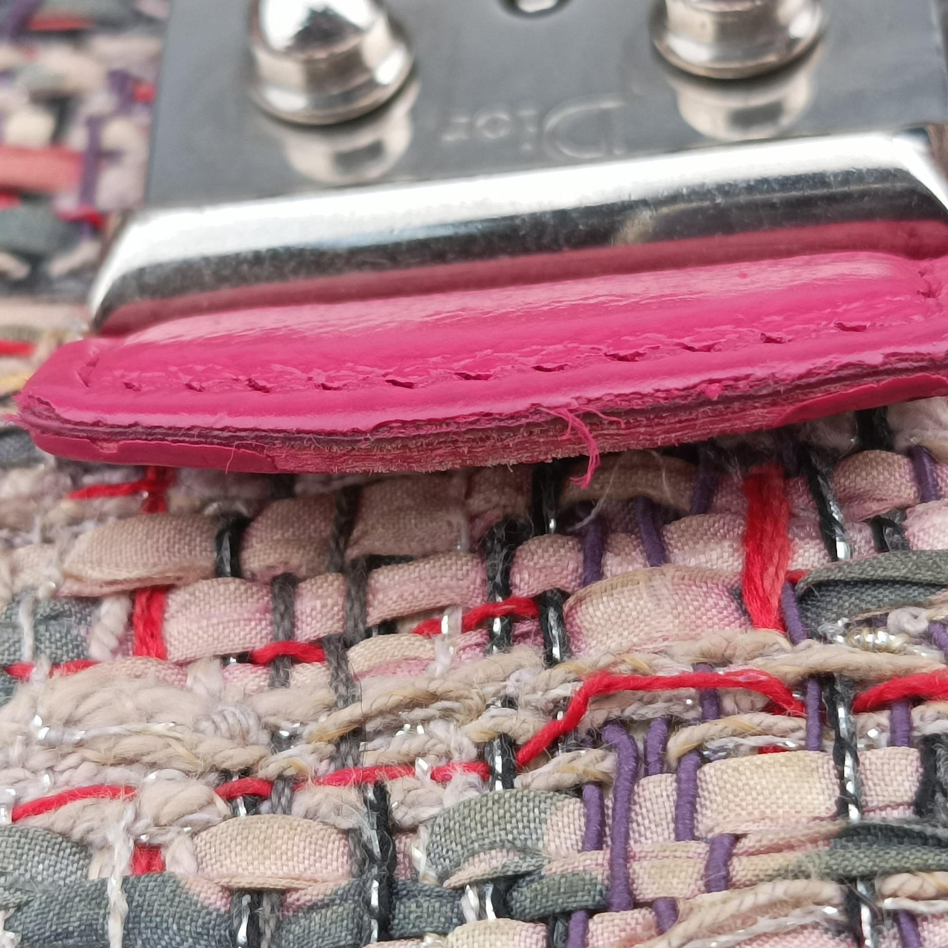 Miss Dior Multicolour Tweed × Leather 12-MA-0194ミスディオール マルチカラー ツイード×レザー 12-MA-0194