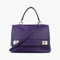 Double flap chain Purple Leather 14/Cダブルフラップチェーン パープル レザー 14/C