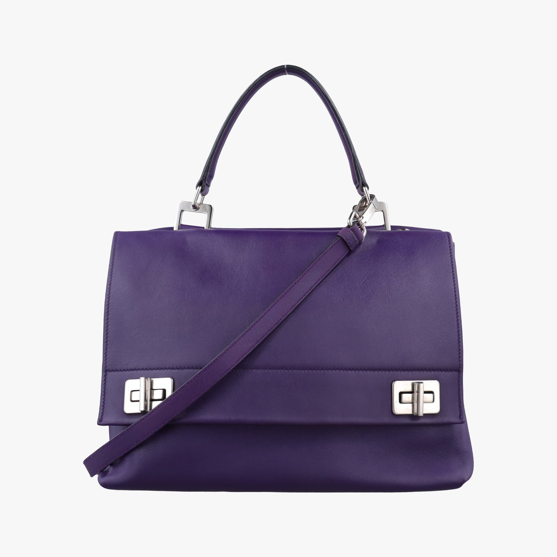 Double flap chain Purple Leather 14/Cダブルフラップチェーン パープル レザー 14/C