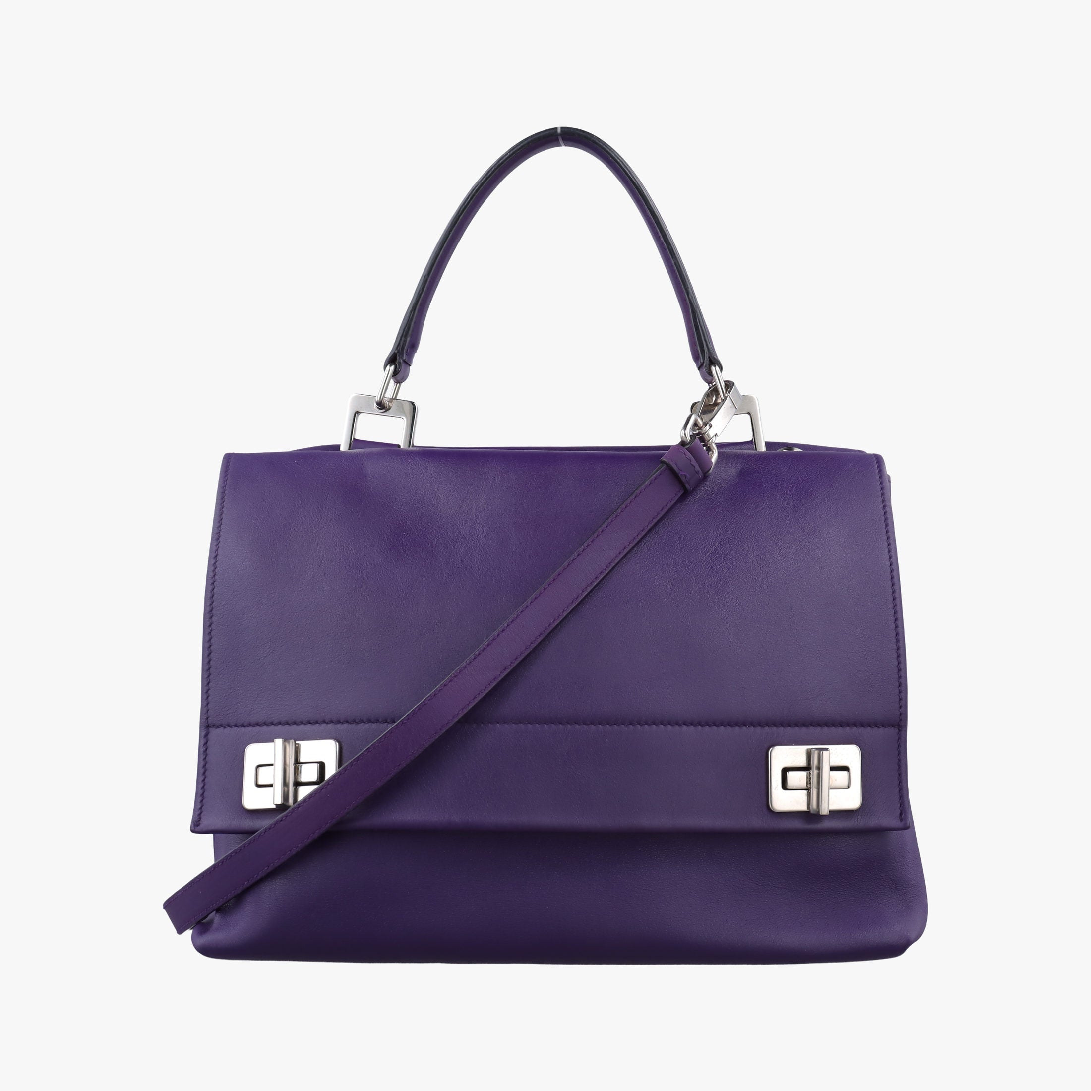 Double flap chain Purple Leather 14/Cダブルフラップチェーン パープル レザー 14/C