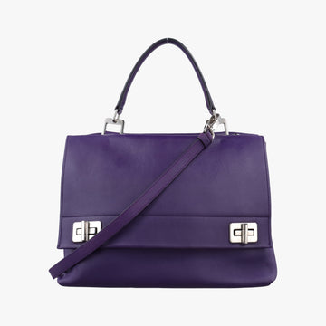 Double flap chain Purple Leather 14/Cダブルフラップチェーン パープル レザー 14/C