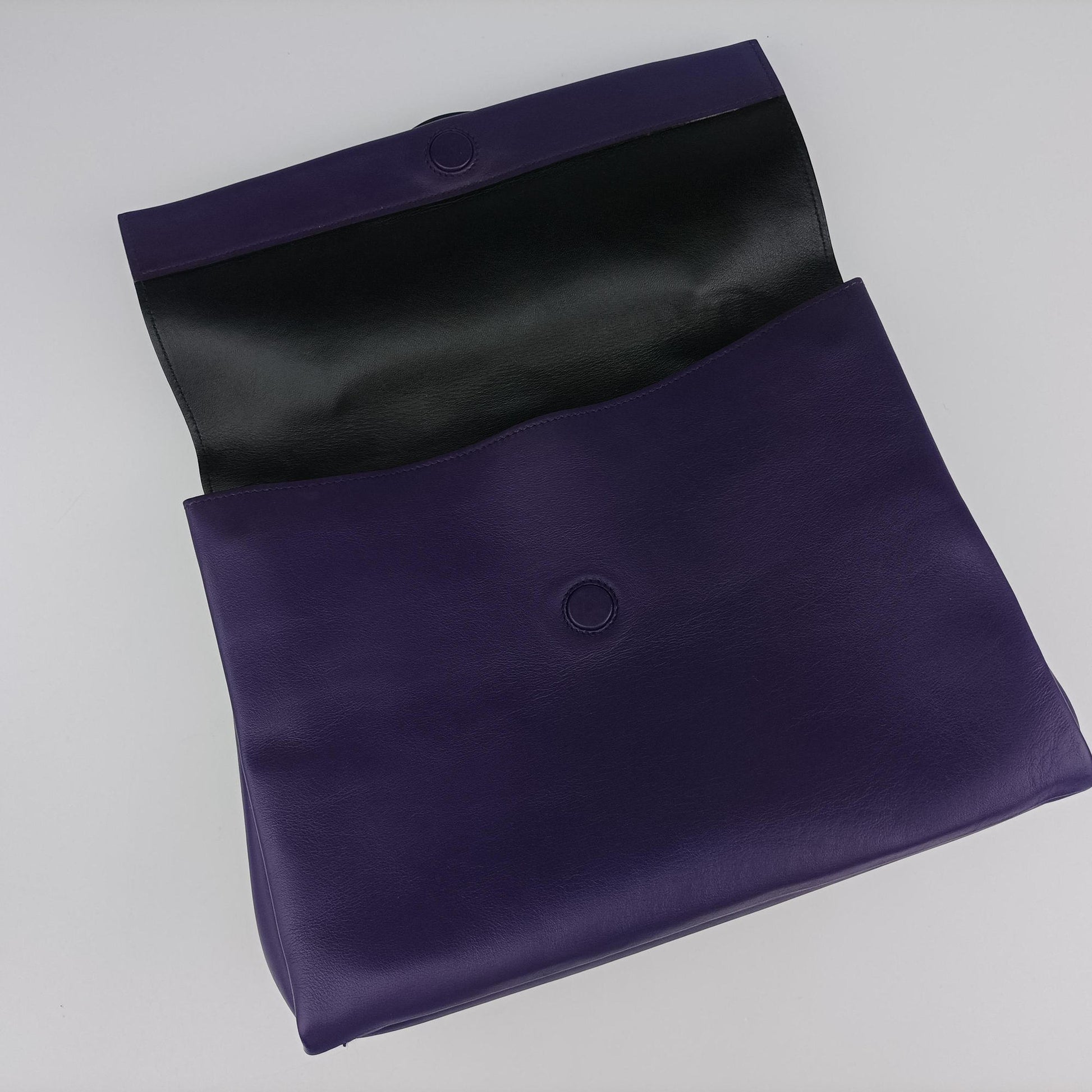 Double flap chain Purple Leather 14/Cダブルフラップチェーン パープル レザー 14/C
