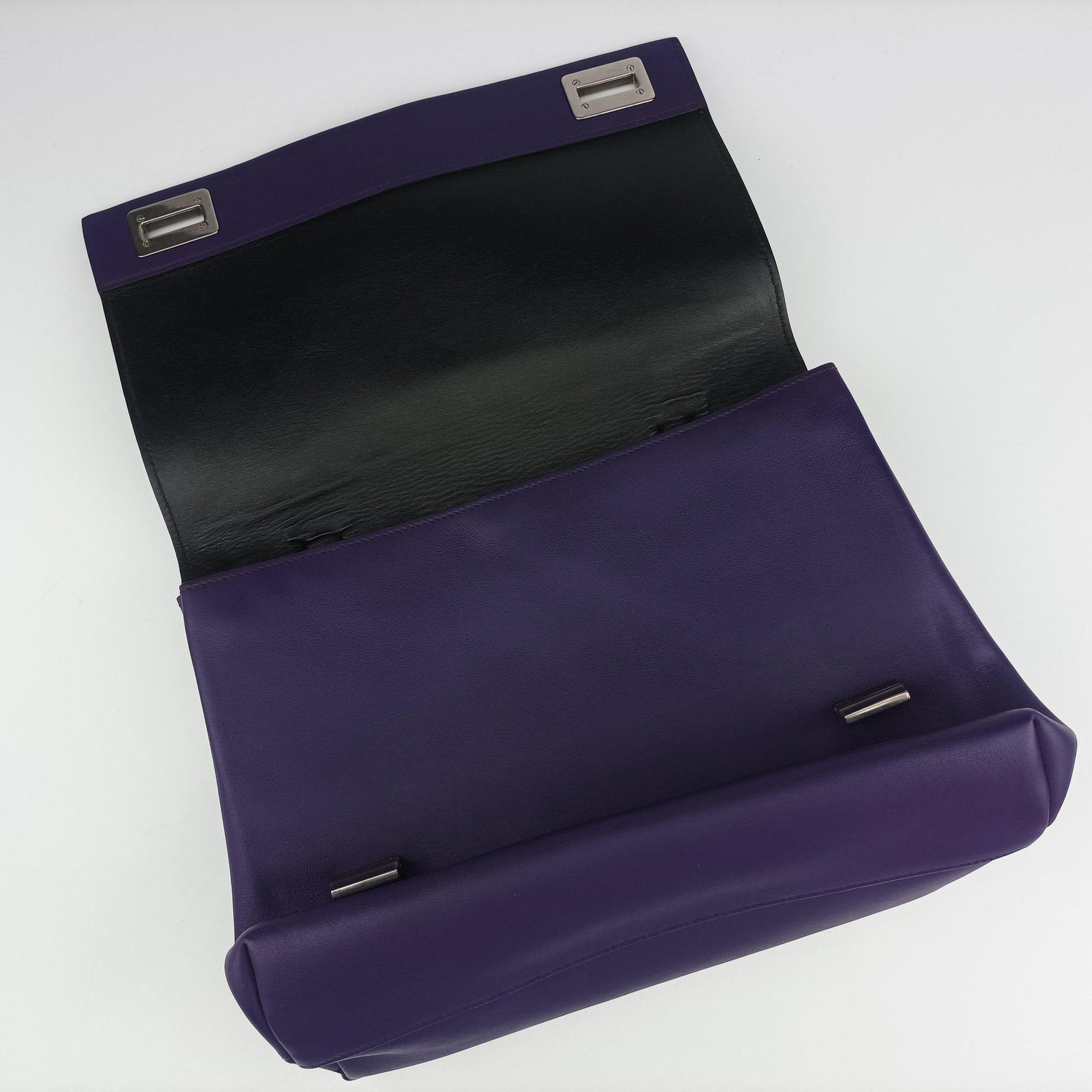 Double flap chain Purple Leather 14/Cダブルフラップチェーン パープル レザー 14/C