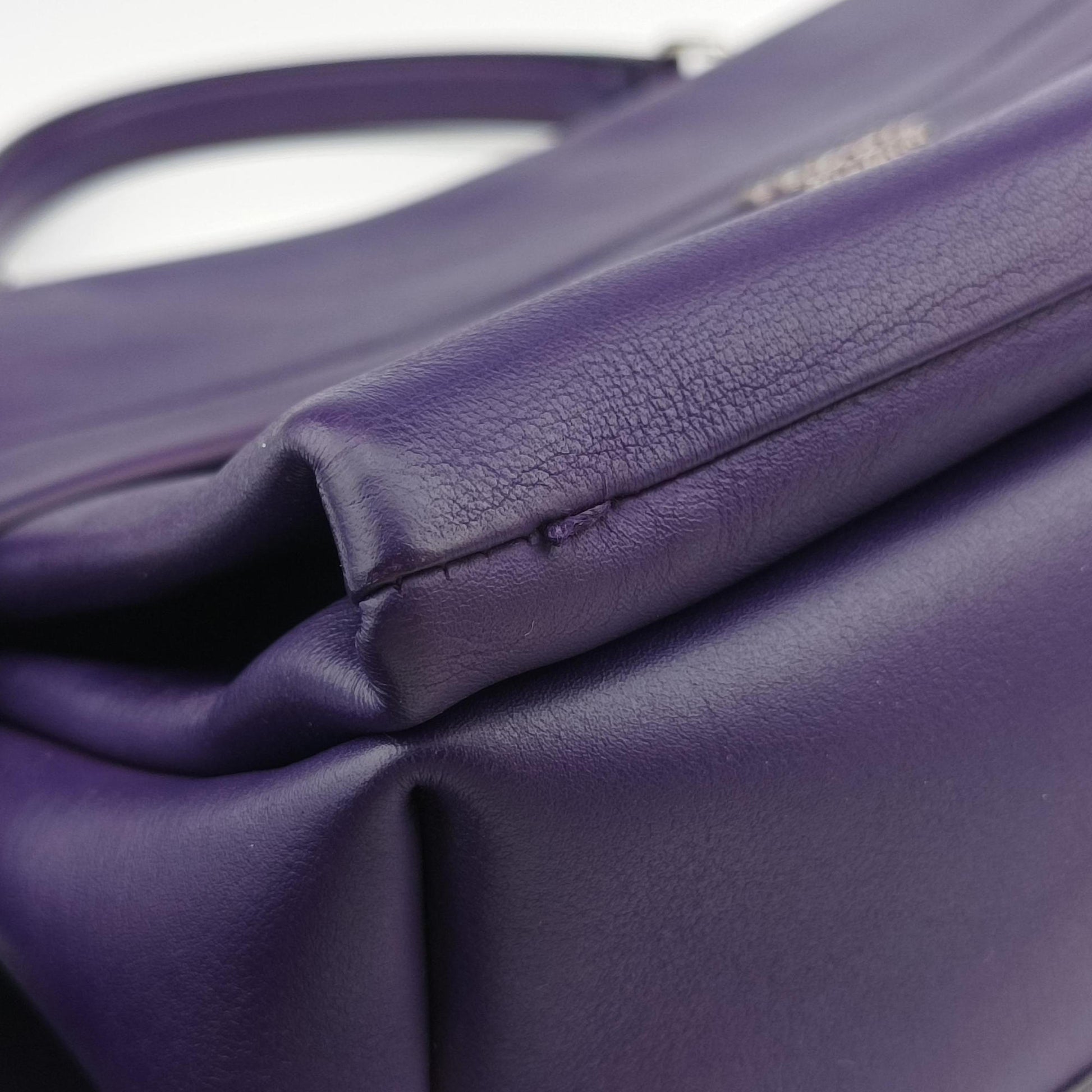Double flap chain Purple Leather 14/Cダブルフラップチェーン パープル レザー 14/C