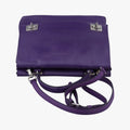 Double flap chain Purple Leather 14/Cダブルフラップチェーン パープル レザー 14/C