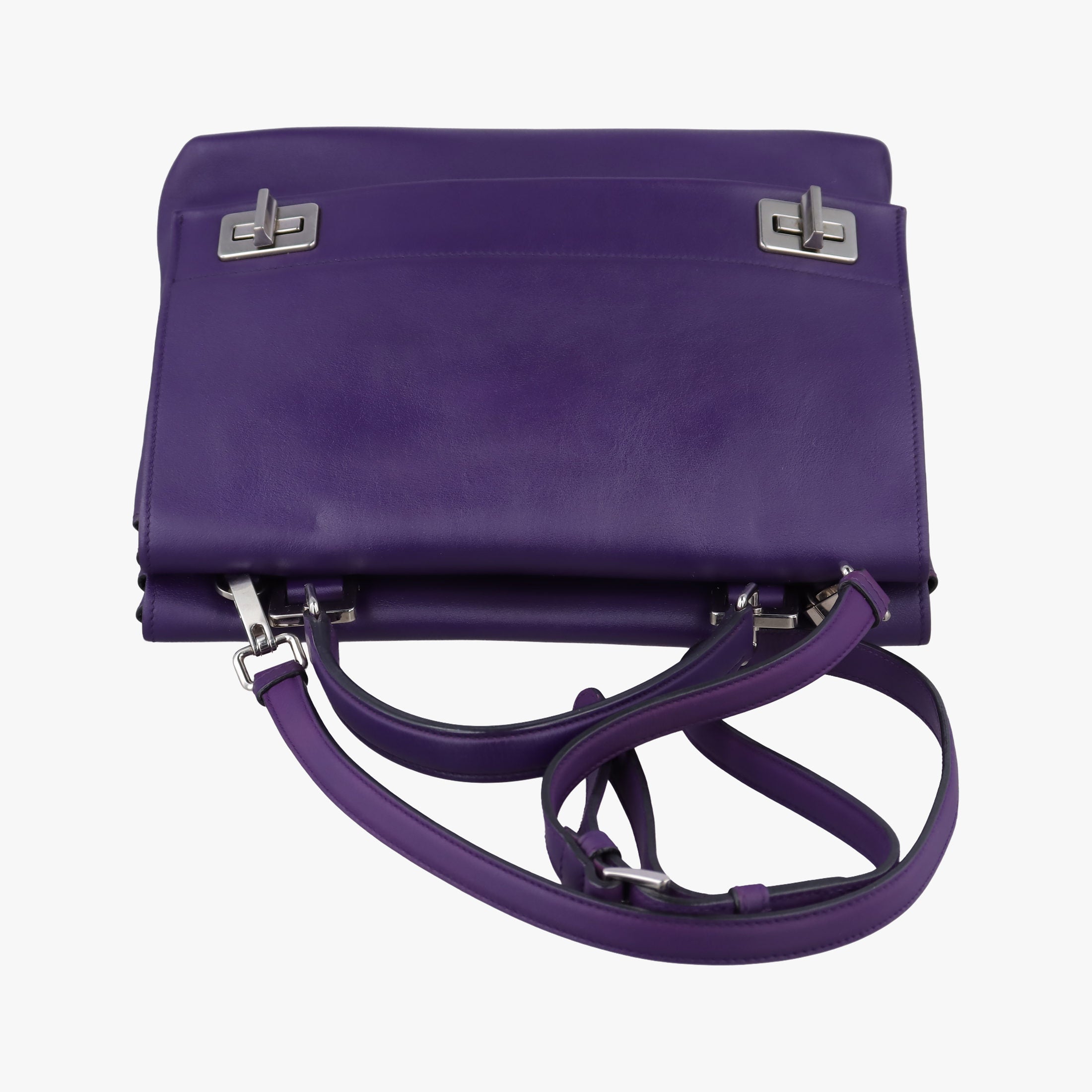 Double flap chain Purple Leather 14/Cダブルフラップチェーン パープル レザー 14/C