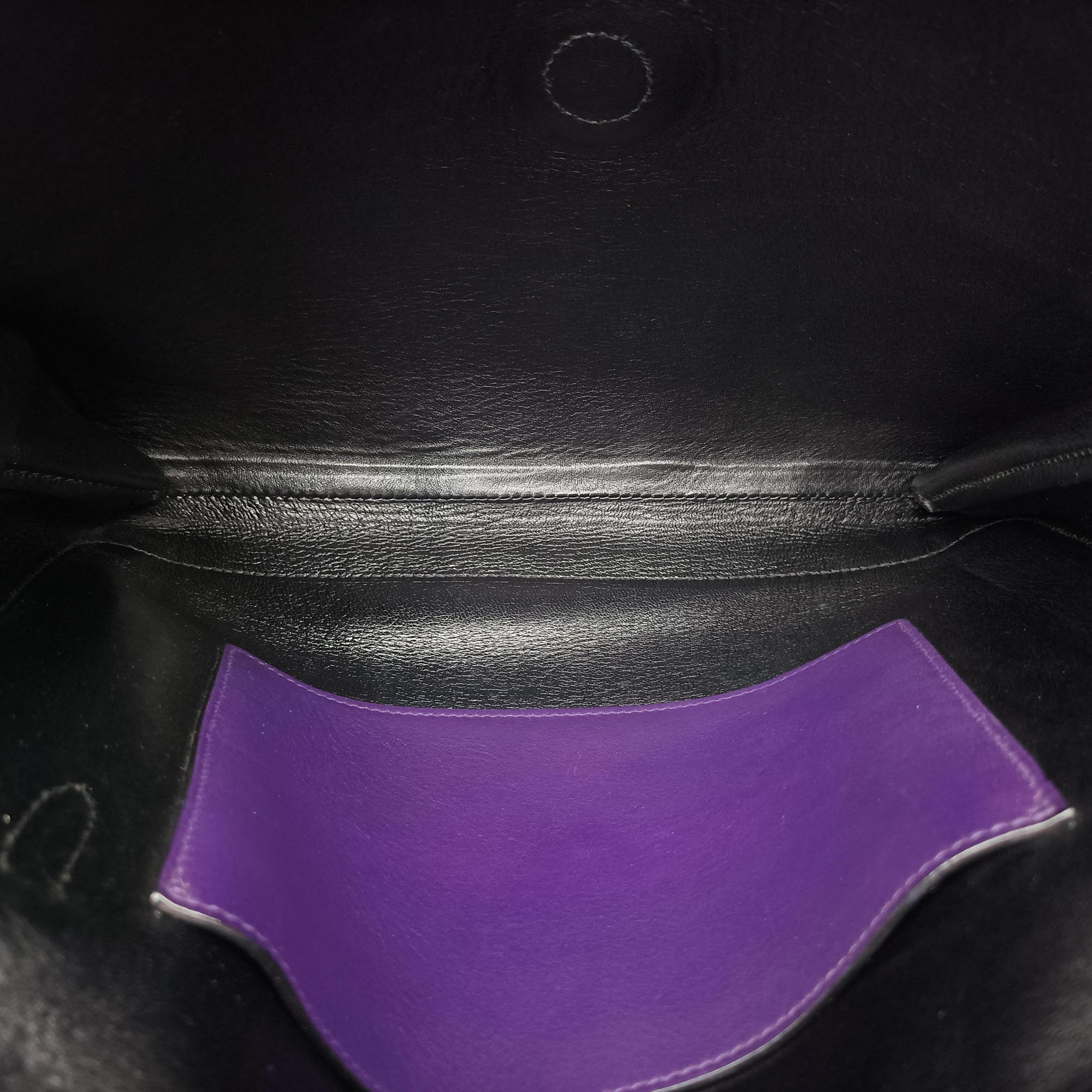 Double flap chain Purple Leather 14/Cダブルフラップチェーン パープル レザー 14/C