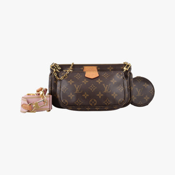 MULTI POCHETTE ACCESSOIRES MARRON×ROSE CLAIRE Monogram Canvas M44840 SP4290ミュルティポシェットアクセソワール マロン×ローズ クレール モノグラムキャンバス M44840 SP4290