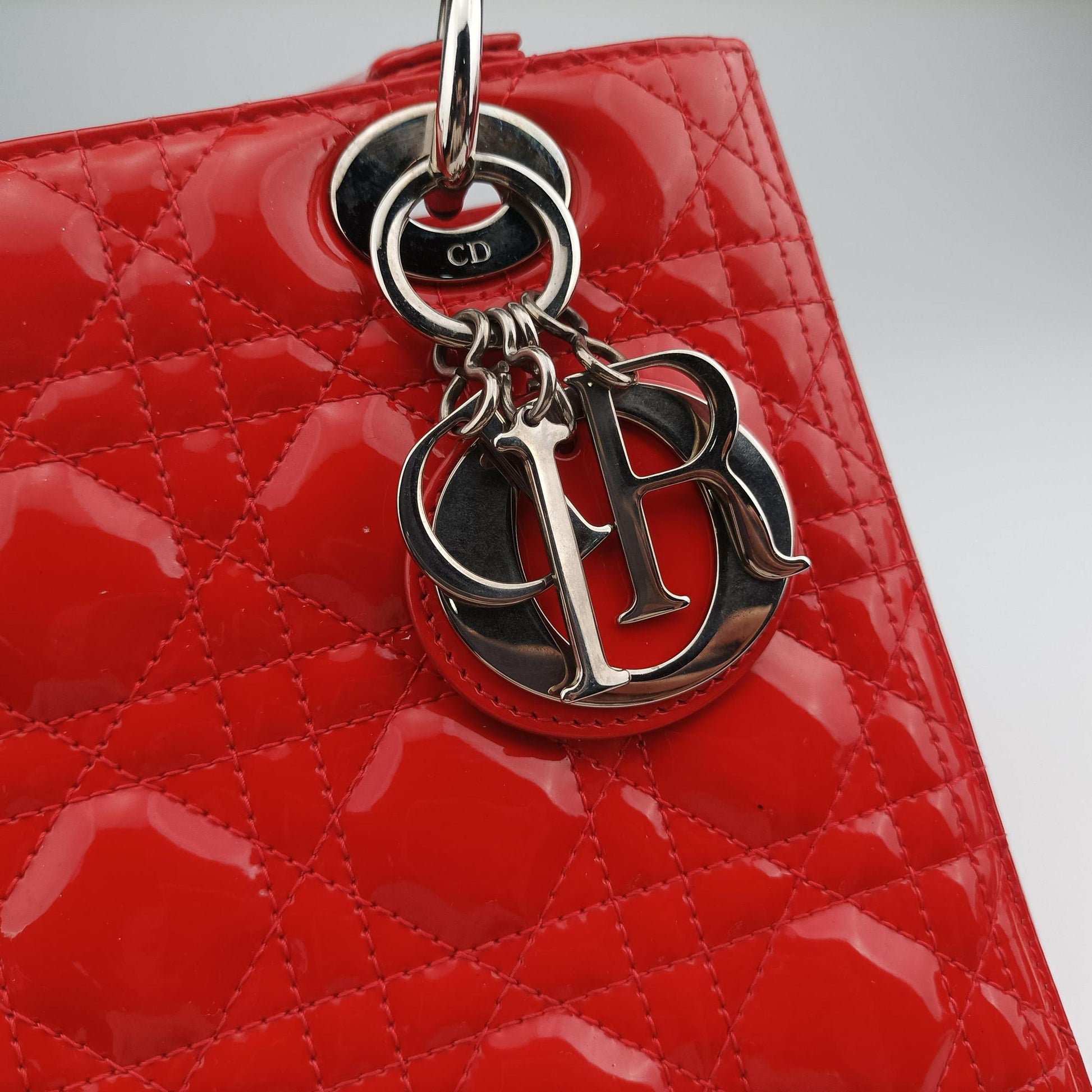 Lady Dior Red patent 01-BO1114レディディオール レッド パテント 01-BO1114