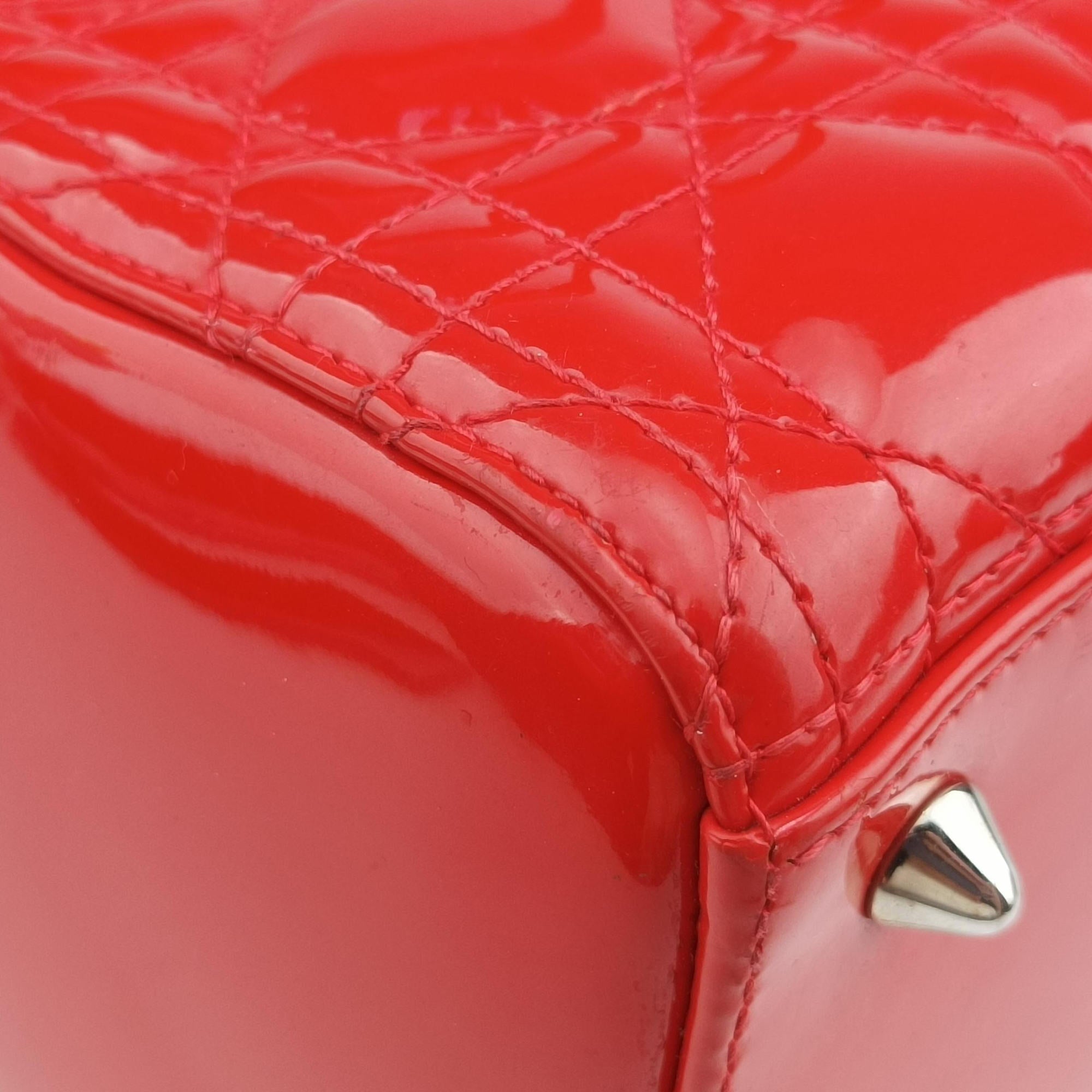 Lady Dior Red patent 01-BO1114レディディオール レッド パテント 01-BO1114
