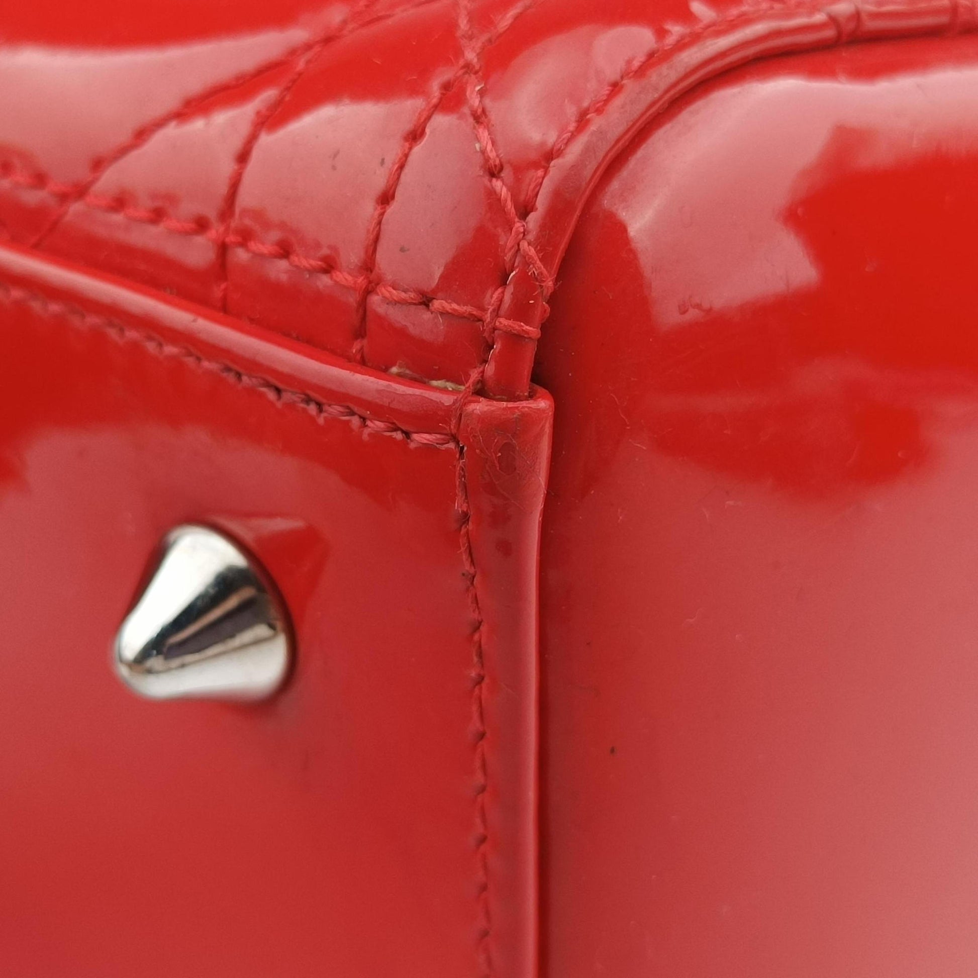 Lady Dior Red patent 01-BO1114レディディオール レッド パテント 01-BO1114