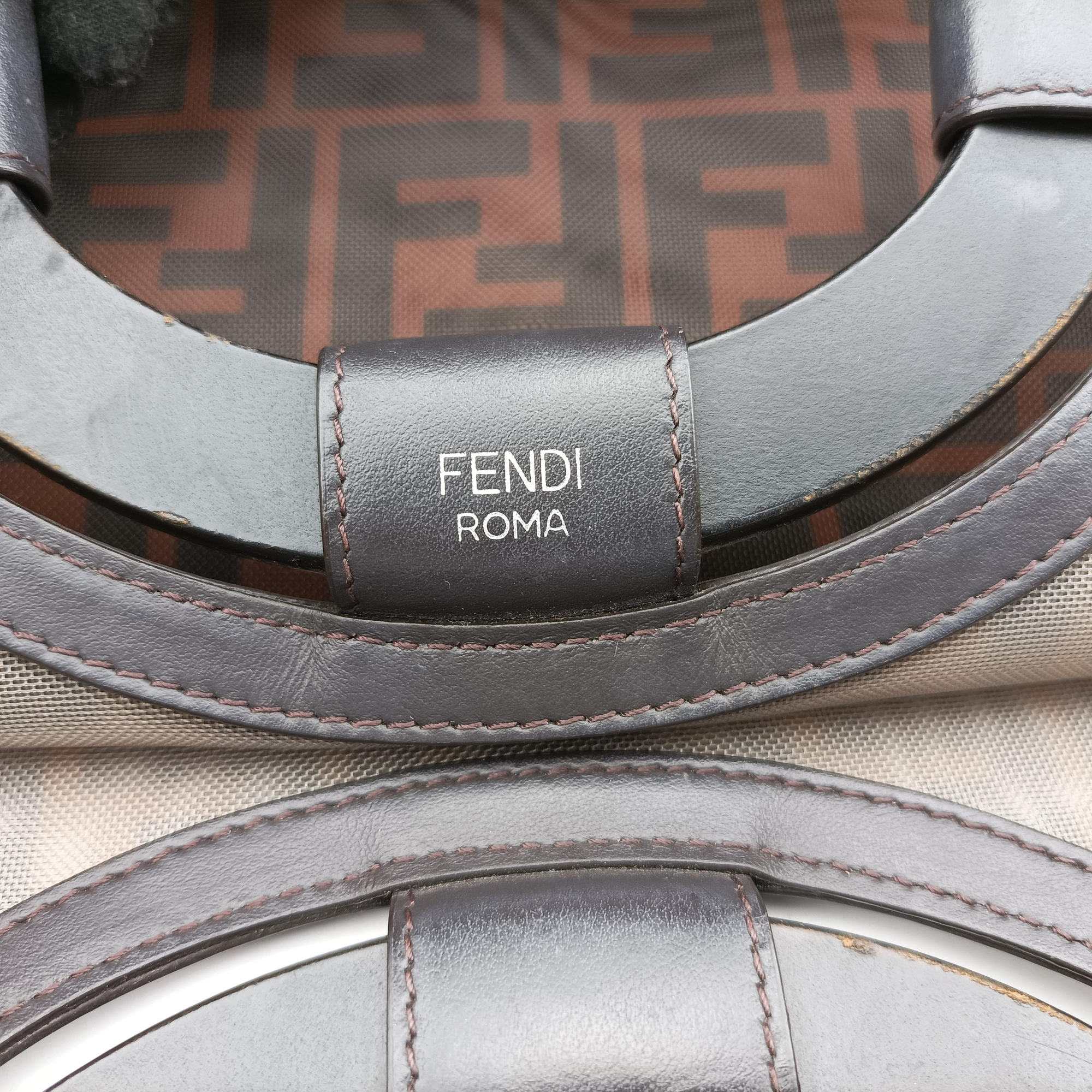 Zucca pattern Brown mesh×Calf Leather 8BH351 8BH351-A6D6-198-0189ズッカ柄 ブラウン メッシュ×カーフレザー 8BH351 8BH351-A6D6-198-0189