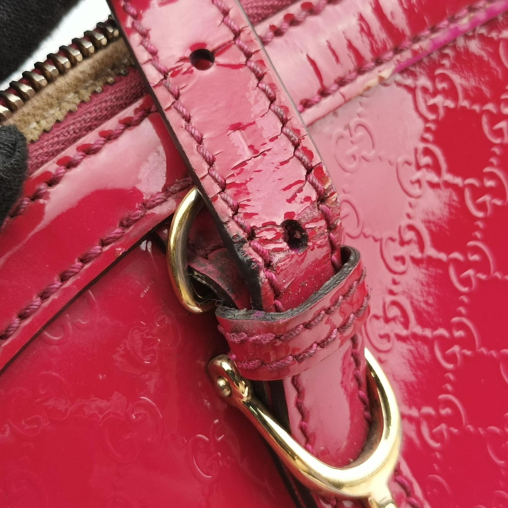 Microguccissima Rose Patent Leather 309617 I015571785マイクログッチシマ ローズ レッド パテント 309617 I015571785