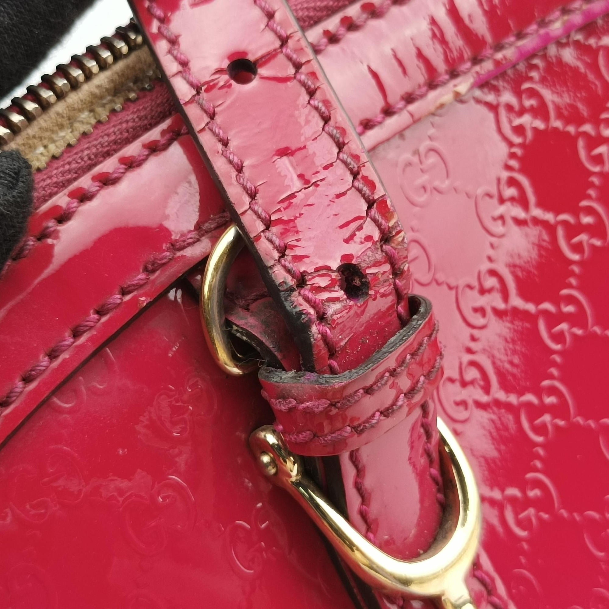 Microguccissima Rose Patent Leather 309617 I015571785マイクログッチシマ ローズ レッド パテント 309617 I015571785