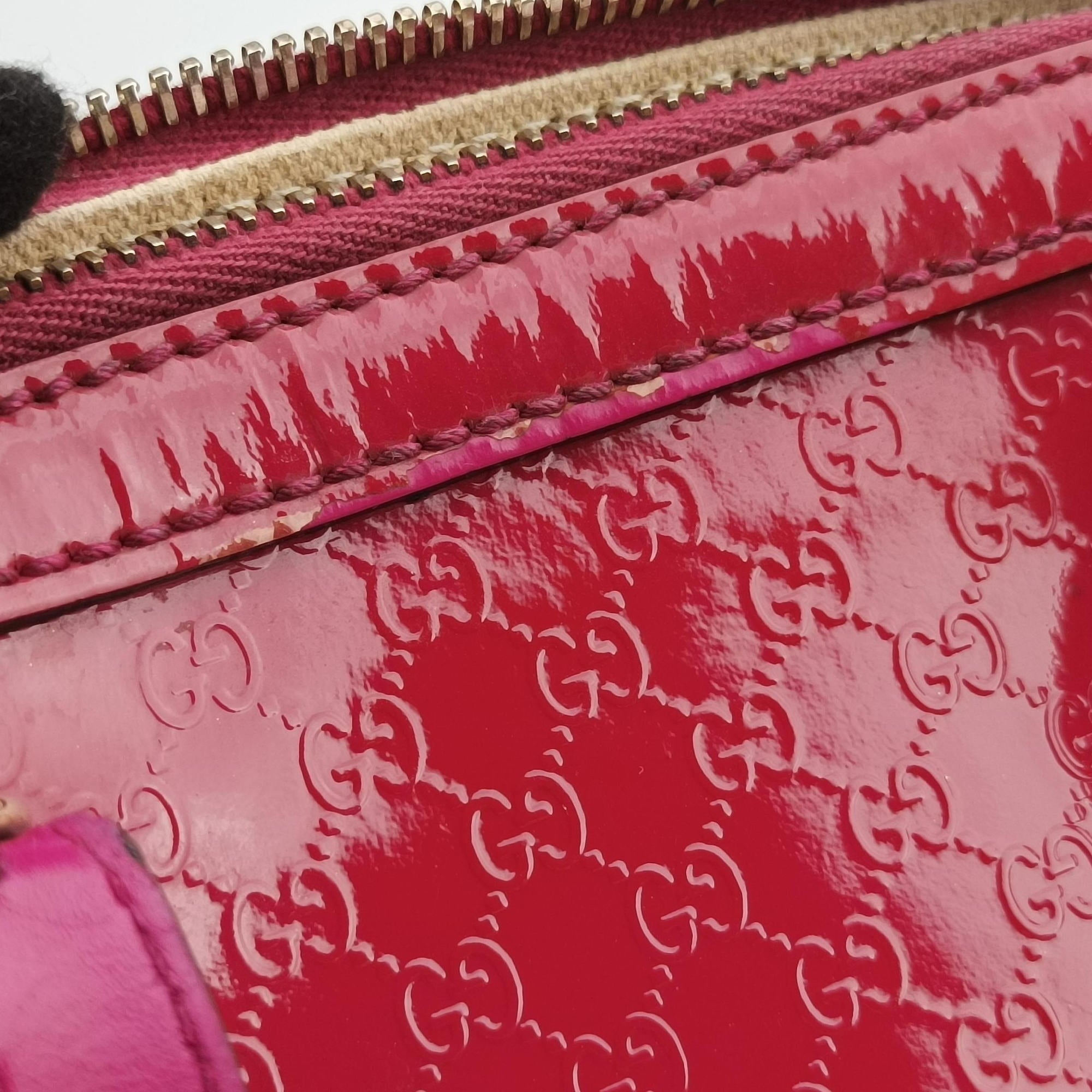 Microguccissima Rose Patent Leather 309617 I015571785マイクログッチシマ ローズ レッド パテント 309617 I015571785