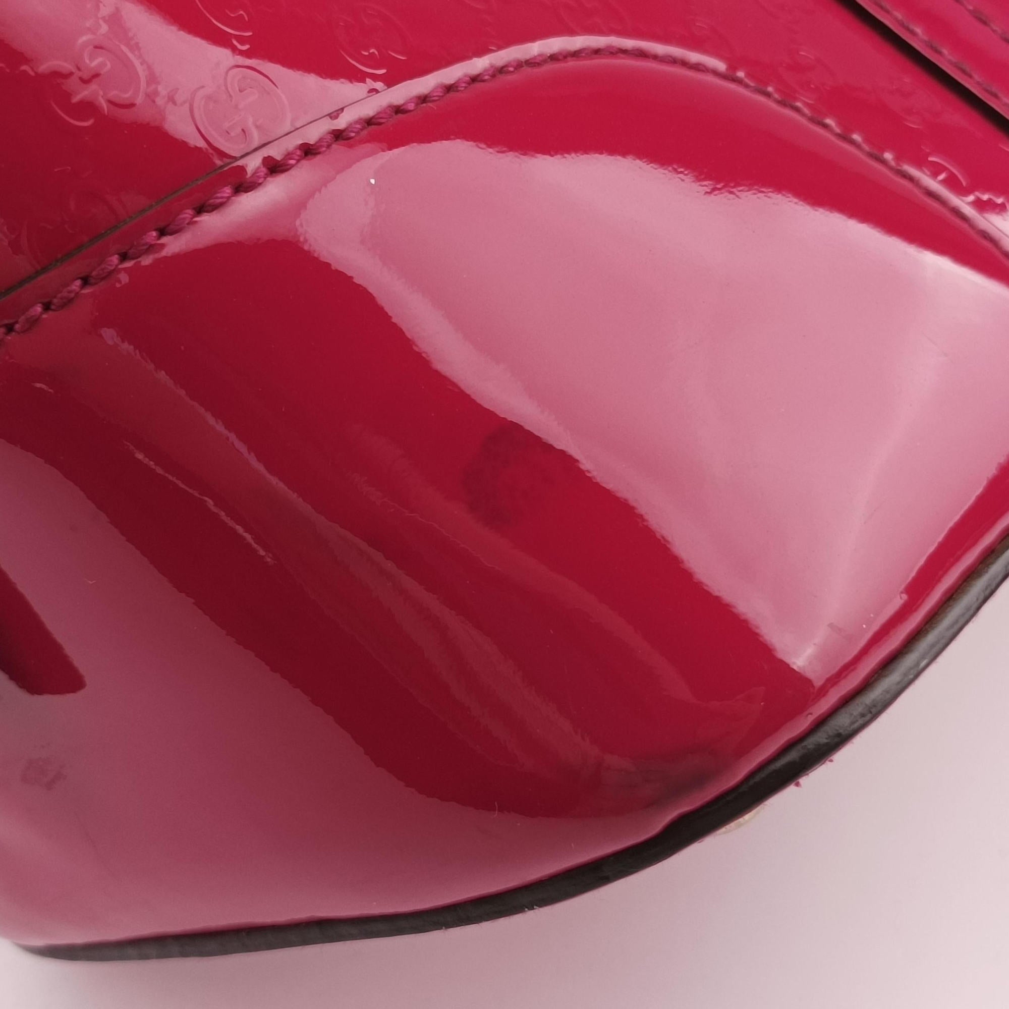 Microguccissima Rose Patent Leather 309617 I015571785マイクログッチシマ ローズ レッド パテント 309617 I015571785