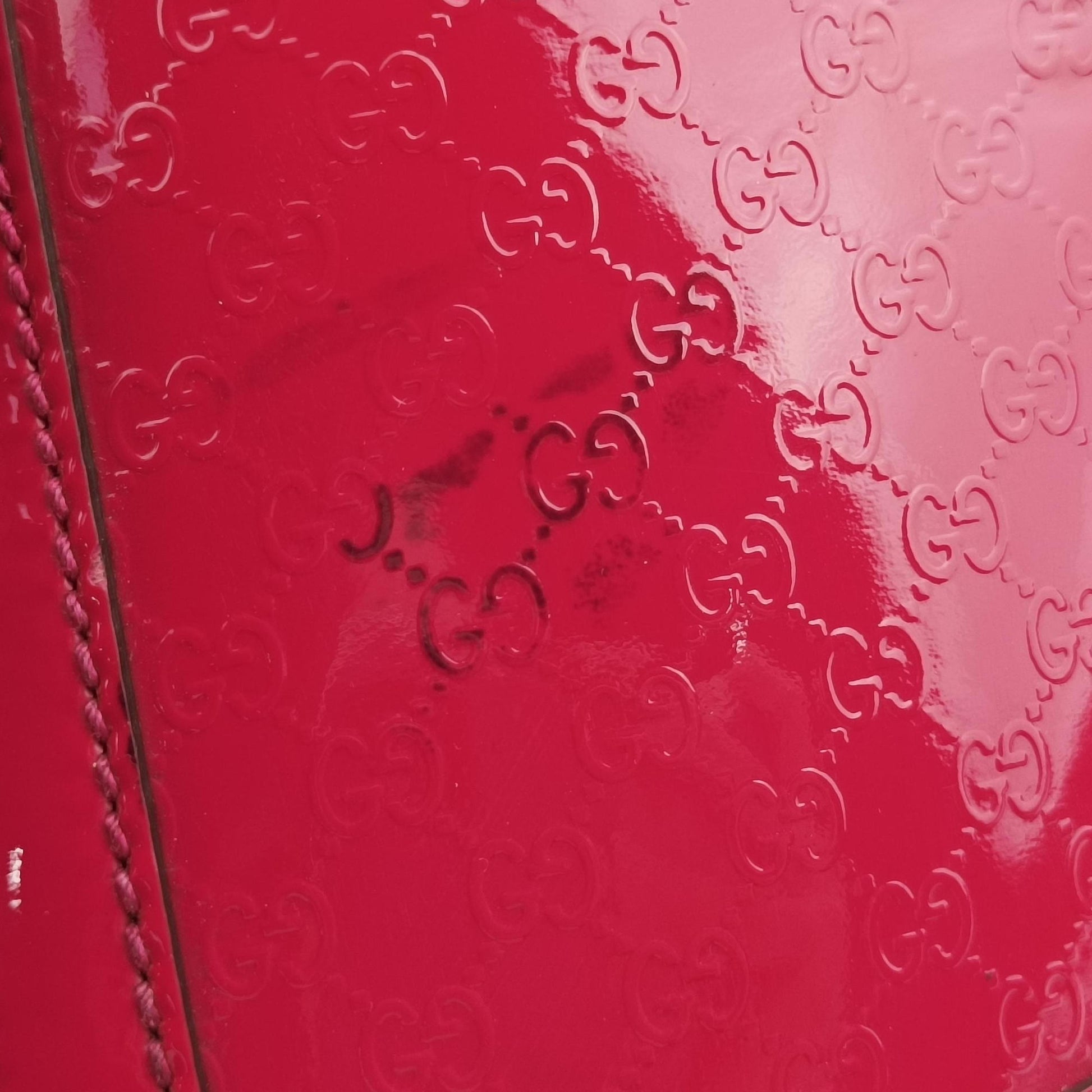Microguccissima Rose Patent Leather 309617 I015571785マイクログッチシマ ローズ レッド パテント 309617 I015571785