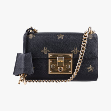 Padlock Black×golden Leather 432182 D027656760パドロック ブラック×ゴールド レザー 432182 D027656760
