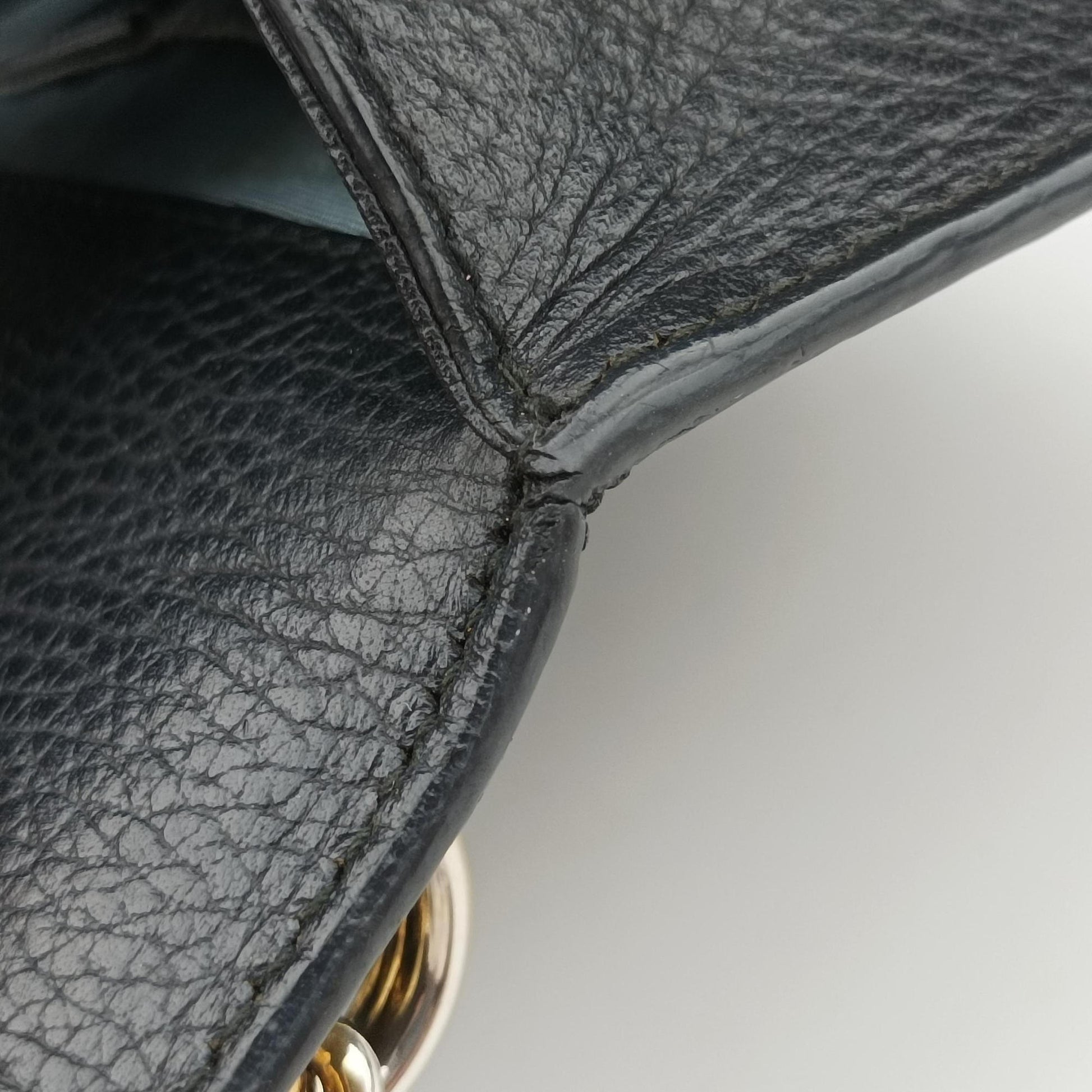 Padlock Black×golden Leather 432182 D027656760パドロック ブラック×ゴールド レザー 432182 D027656760