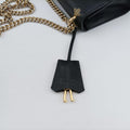 Padlock Black×golden Leather 432182 D027656760パドロック ブラック×ゴールド レザー 432182 D027656760