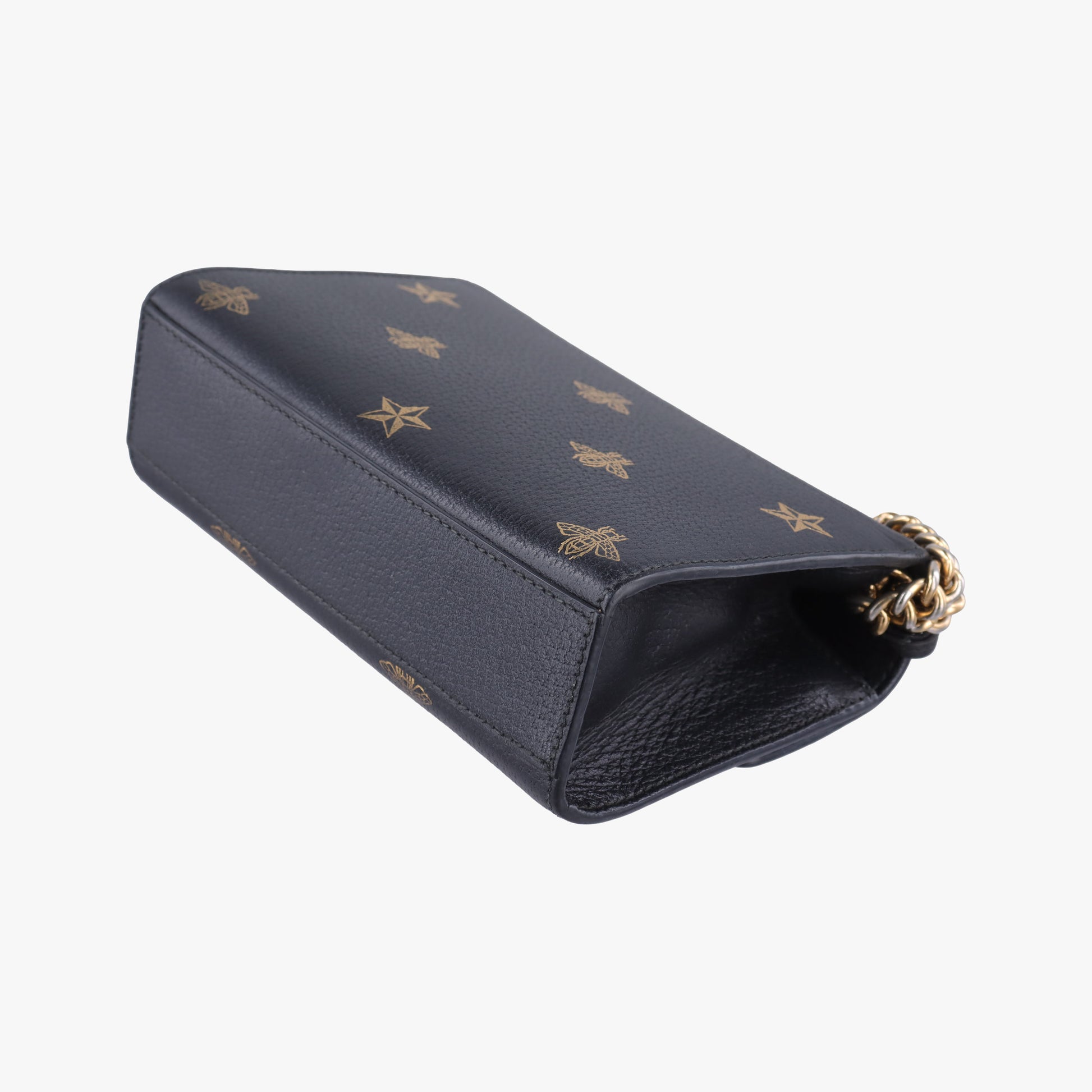 Padlock Black×golden Leather 432182 D027656760パドロック ブラック×ゴールド レザー 432182 D027656760