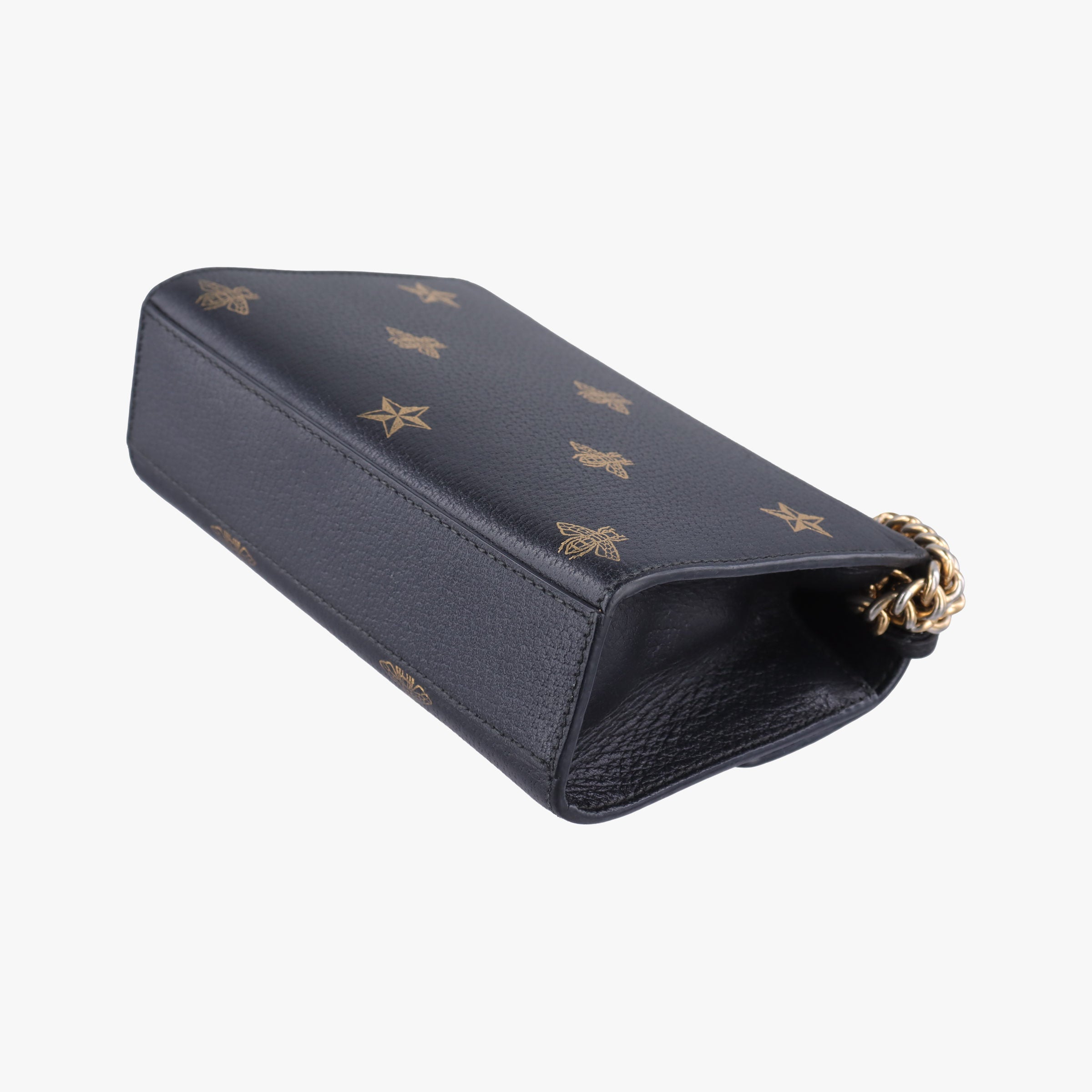 Padlock Black×golden Leather 432182 D027656760パドロック ブラック×ゴールド レザー 432182 D027656760