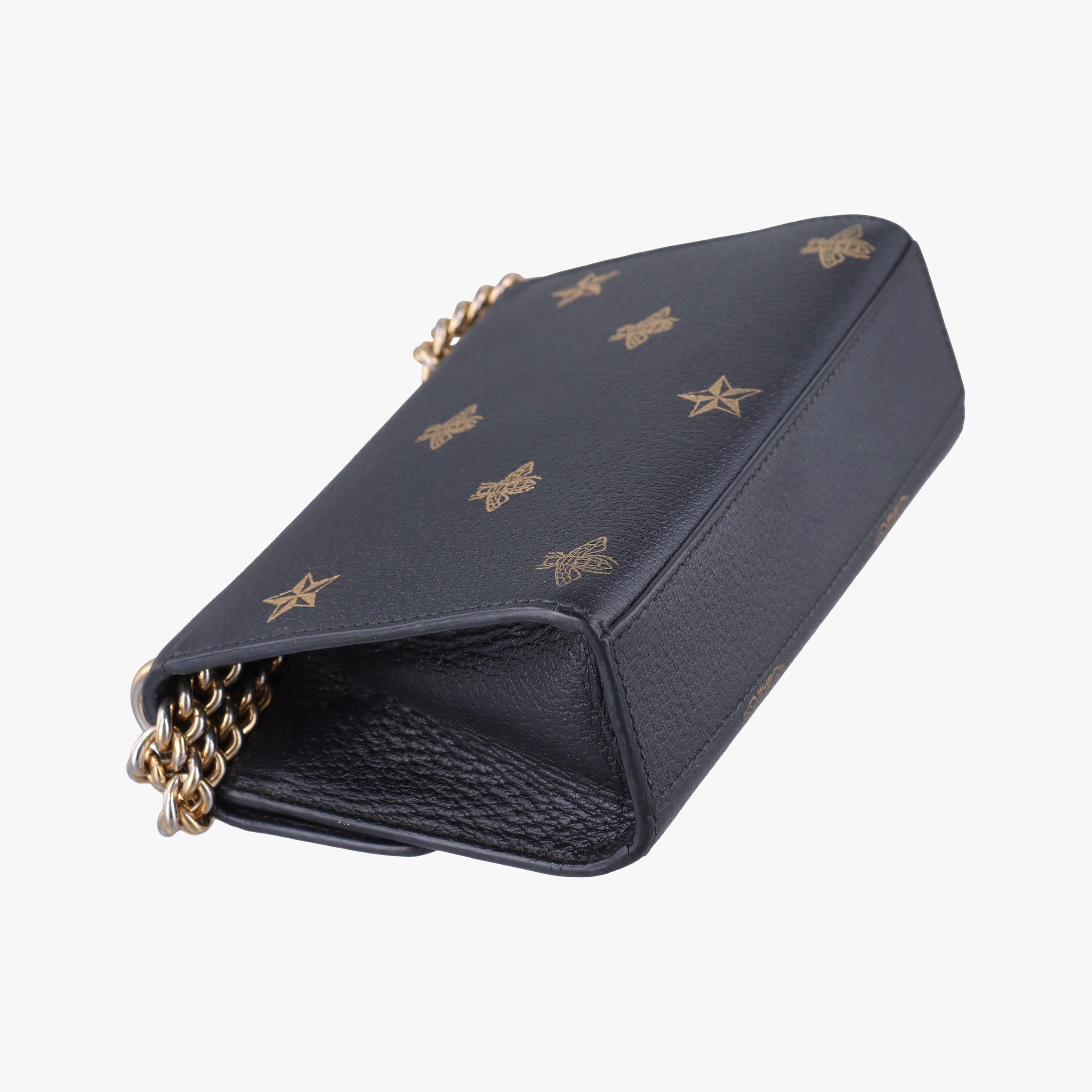 Padlock Black×golden Leather 432182 D027656760パドロック ブラック×ゴールド レザー 432182 D027656760