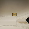 LA PAUSA Shiny Chevron Oval Tassel White Leather AS0204 26943915ラパウザ Vステッチ フリンジ ホワイト レザー AS0204 26943915