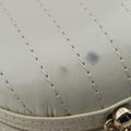 LA PAUSA Shiny Chevron Oval Tassel White Leather AS0204 26943915ラパウザ Vステッチ フリンジ ホワイト レザー AS0204 26943915