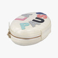 LA PAUSA Shiny Chevron Oval Tassel White Leather AS0204 26943915ラパウザ Vステッチ フリンジ ホワイト レザー AS0204 26943915