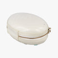 LA PAUSA Shiny Chevron Oval Tassel White Leather AS0204 26943915ラパウザ Vステッチ フリンジ ホワイト レザー AS0204 26943915
