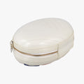 LA PAUSA Shiny Chevron Oval Tassel White Leather AS0204 26943915ラパウザ Vステッチ フリンジ ホワイト レザー AS0204 26943915