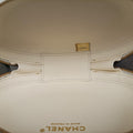 LA PAUSA Shiny Chevron Oval Tassel White Leather AS0204 26943915ラパウザ Vステッチ フリンジ ホワイト レザー AS0204 26943915