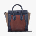 Luggage Mini Shopper Beige×red×blue Leather×suede F-ZP-0172ラゲージミニショッパー ベージュ×レッドー×ブルー レザー×スエード F-ZP-0172