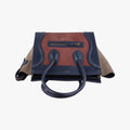 Luggage Mini Shopper Beige×red×blue Leather×suede F-ZP-0172ラゲージミニショッパー ベージュ×レッドー×ブルー レザー×スエード F-ZP-0172