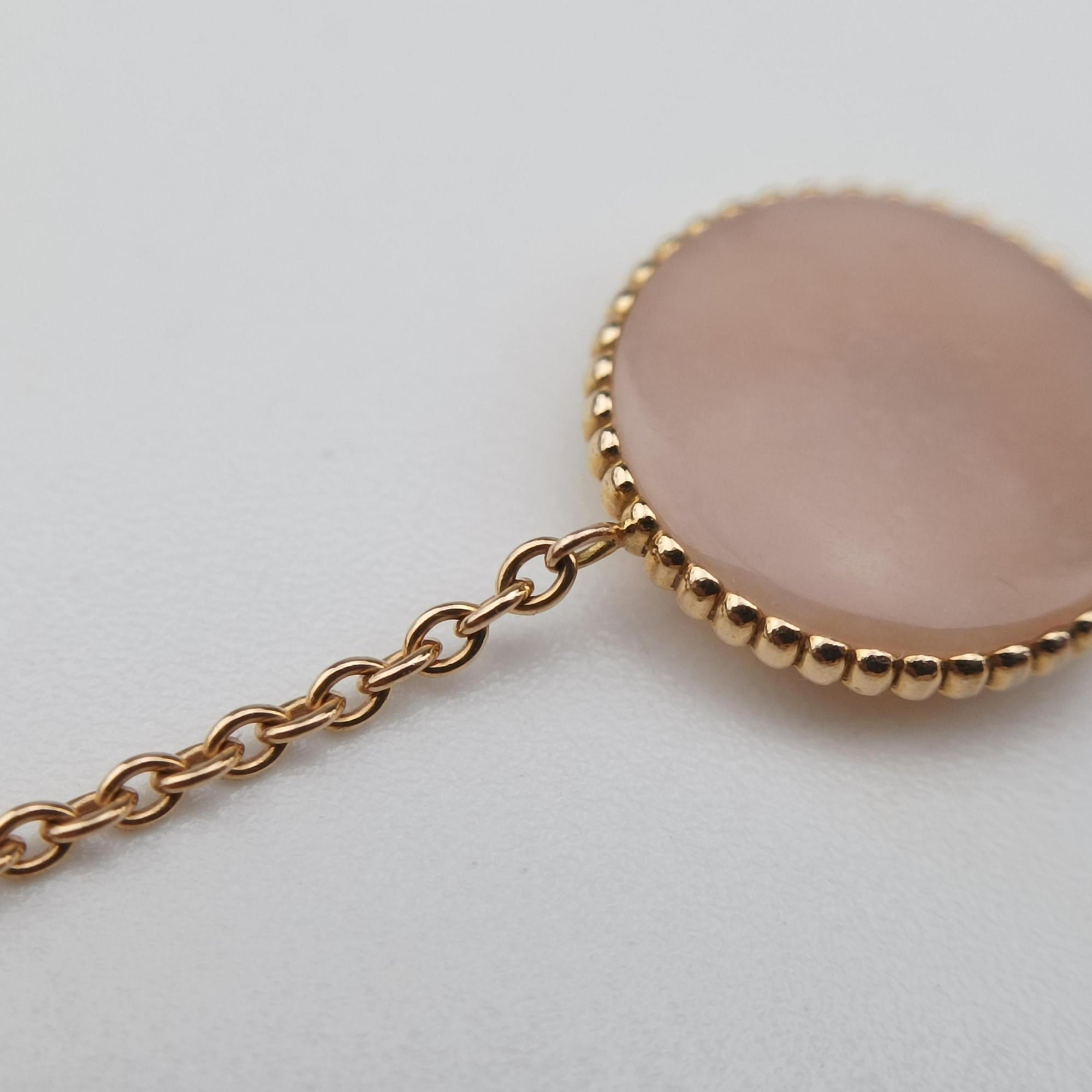 Rose des Vents medallion　 Pink×PinkGolden AU750 088816ローズデヴァン メダリオン ピンク ×ピンク ゴールド AU750 088816