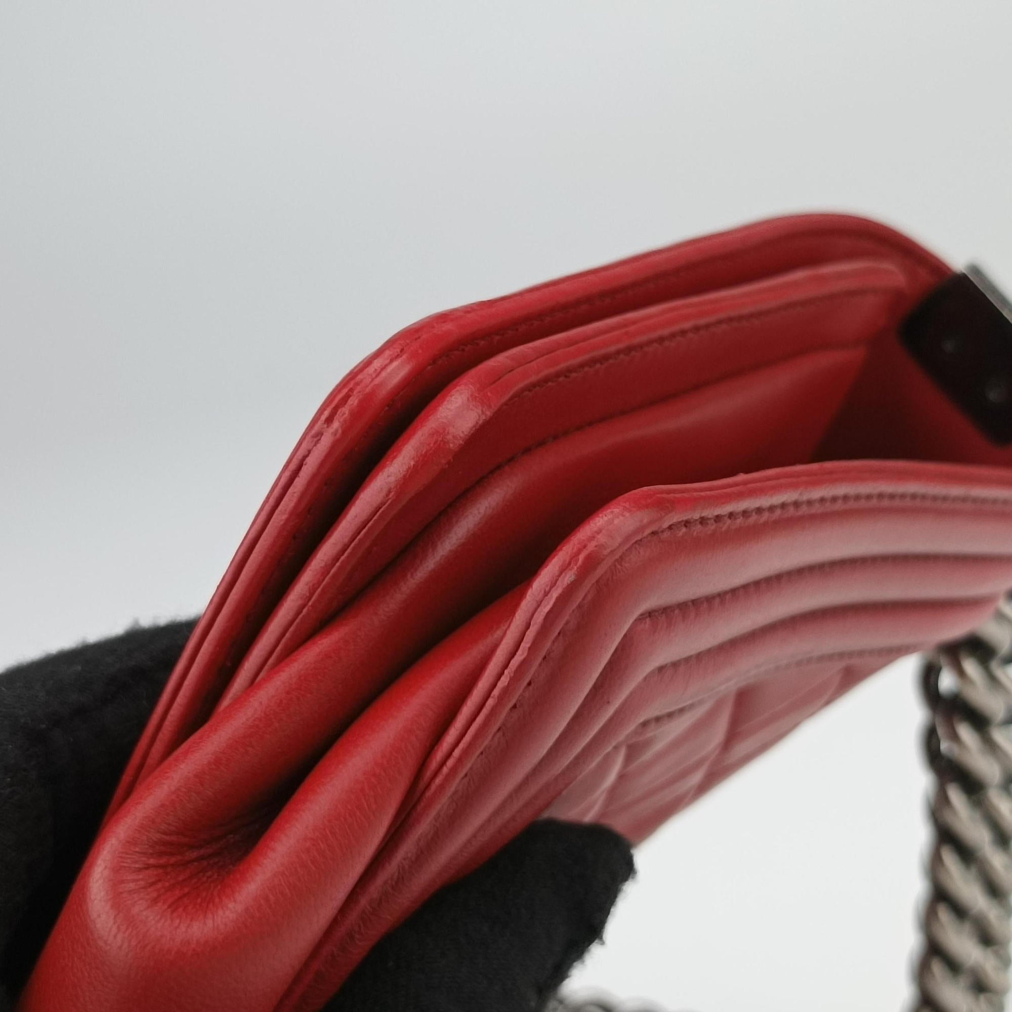 BOY CHANEL Red Leather A67086 18461108ボーイシャネル レッド レザー A67086 18461108