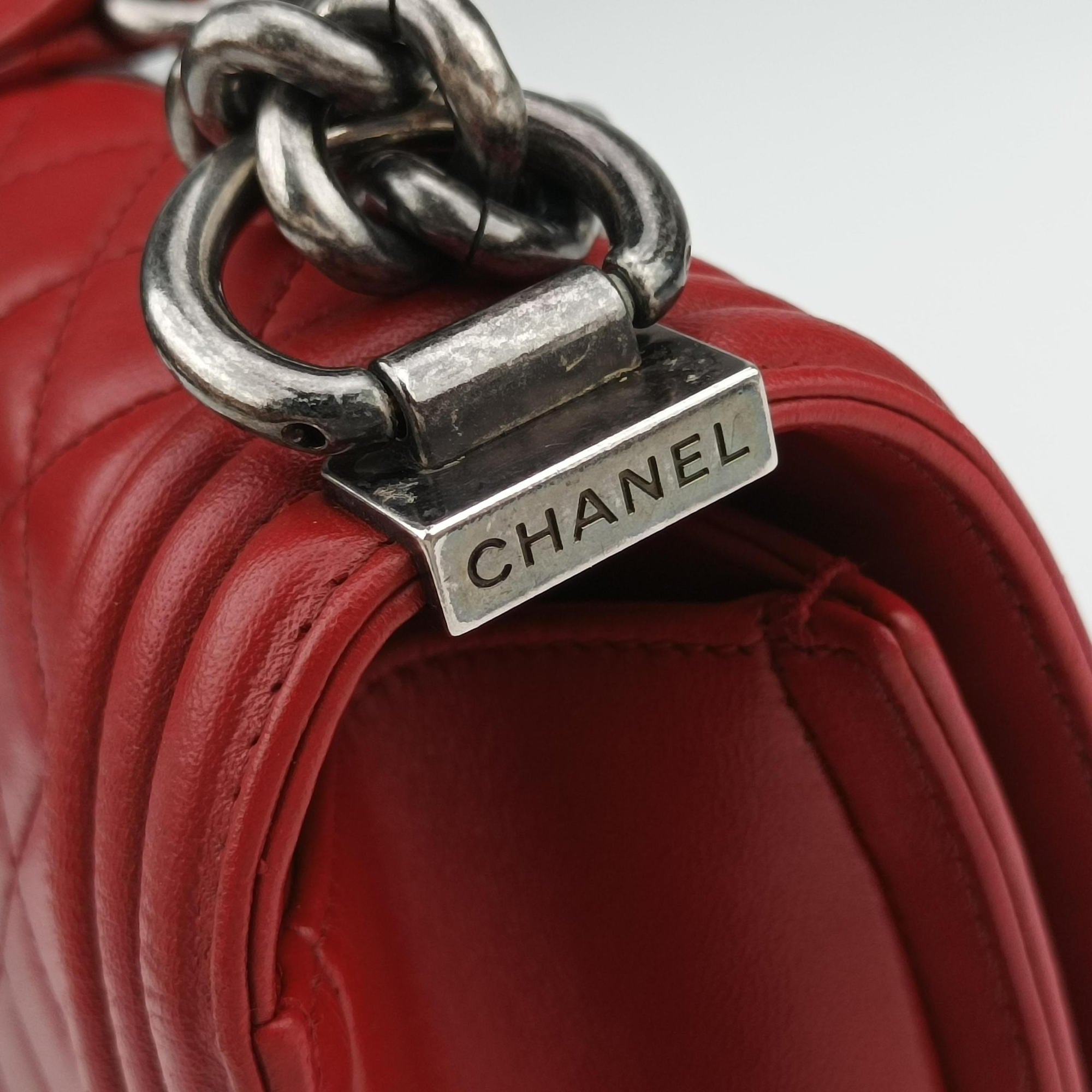 BOY CHANEL Red Leather A67086 18461108ボーイシャネル レッド レザー A67086 18461108